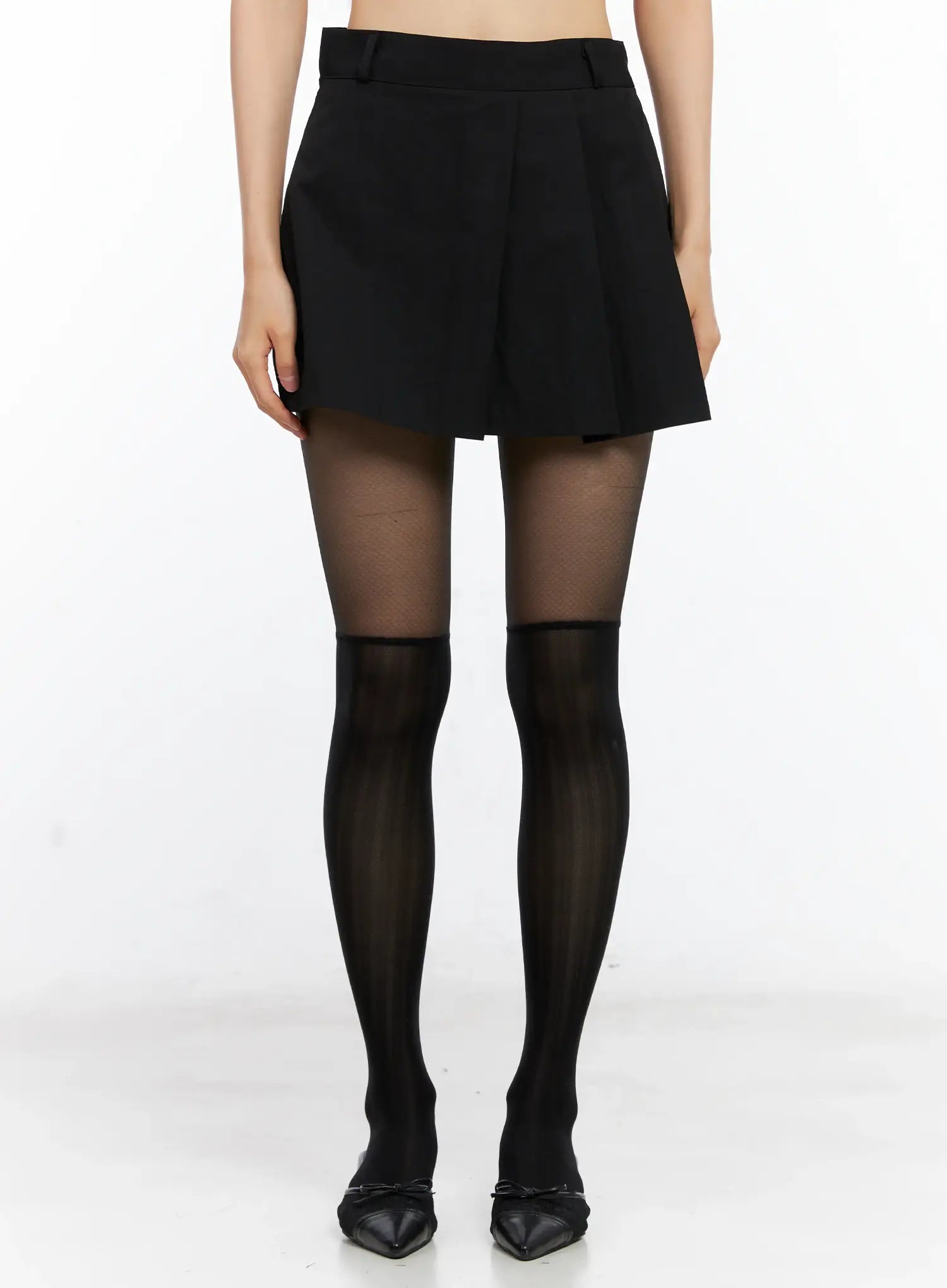 Pleated A-Line Mini Skirt CL529