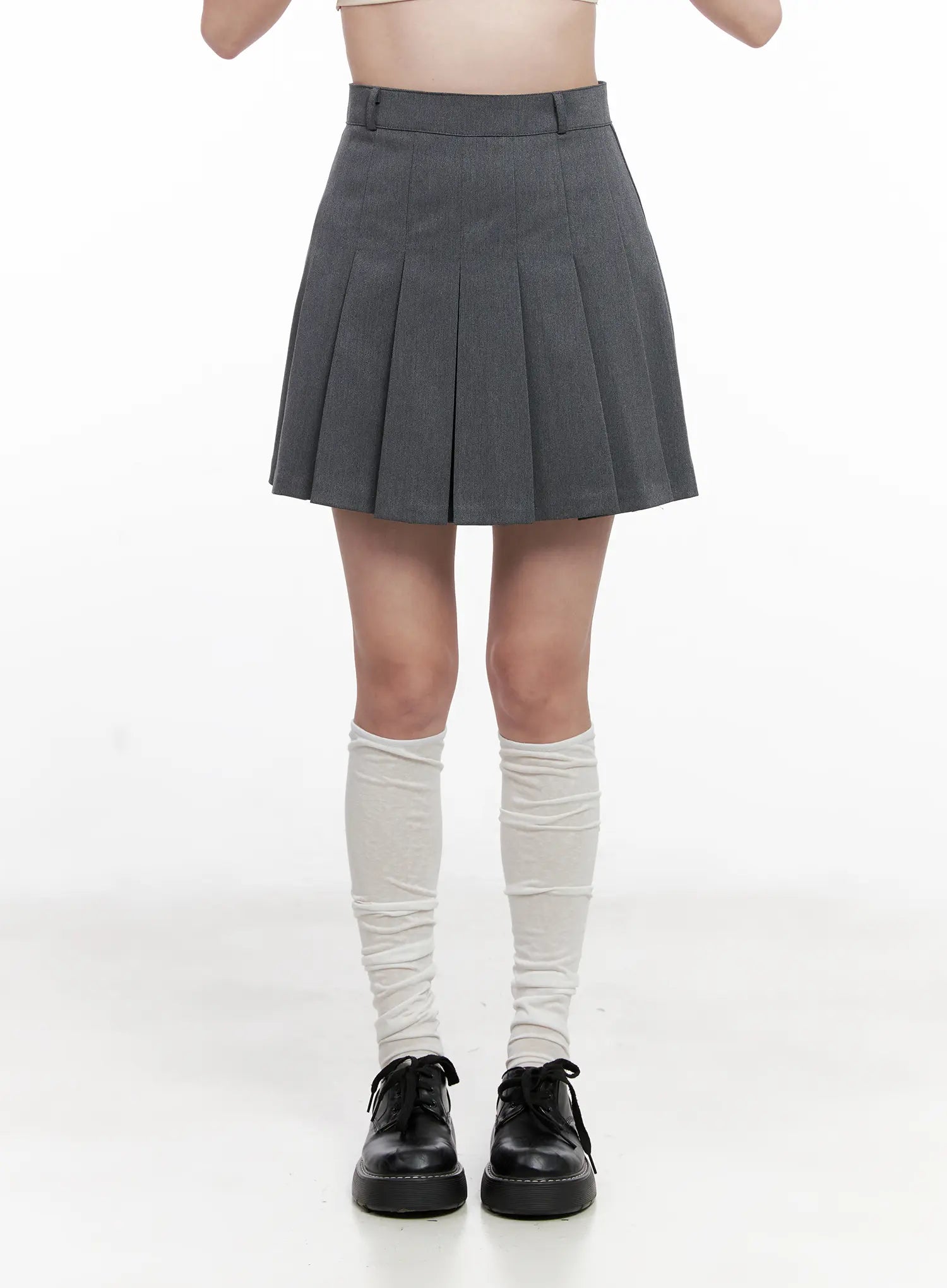 Classic Pleated Mini A-Line Skirt CL524