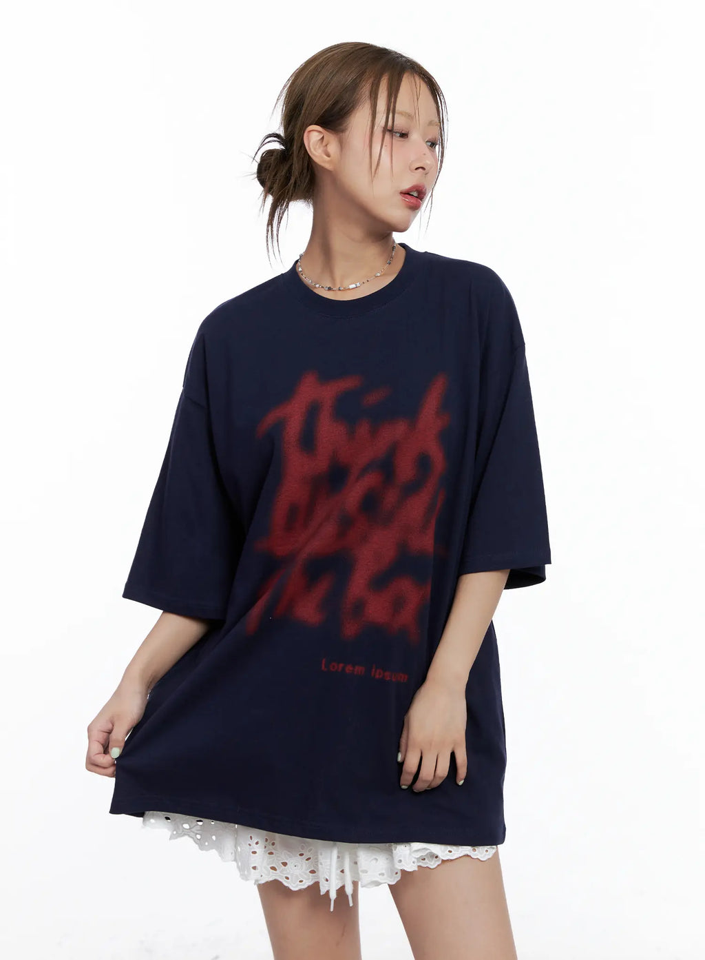 Oversized Graphic Short-Sleeve Tee CL514