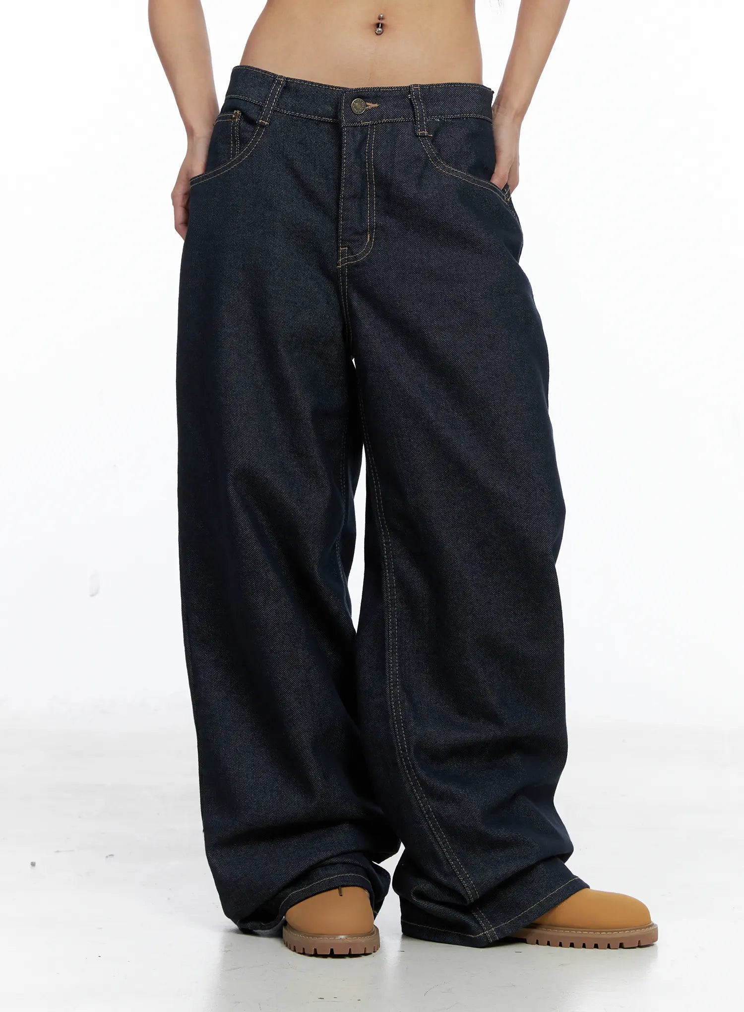 Giada Raw Indigo Wide-Leg Jeans CS505