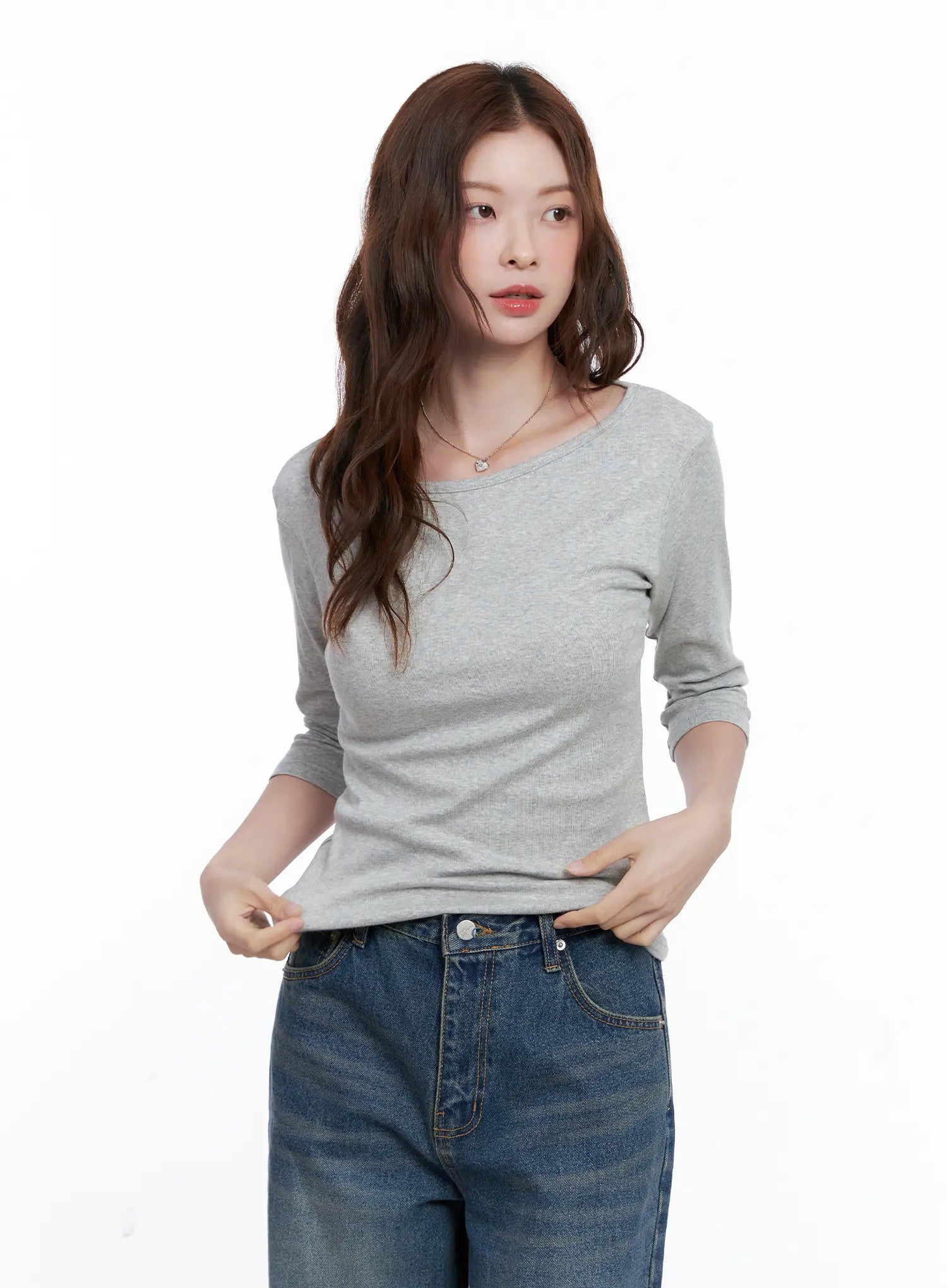 Casual Boat Neck 3/4 Sleeve Top CG520