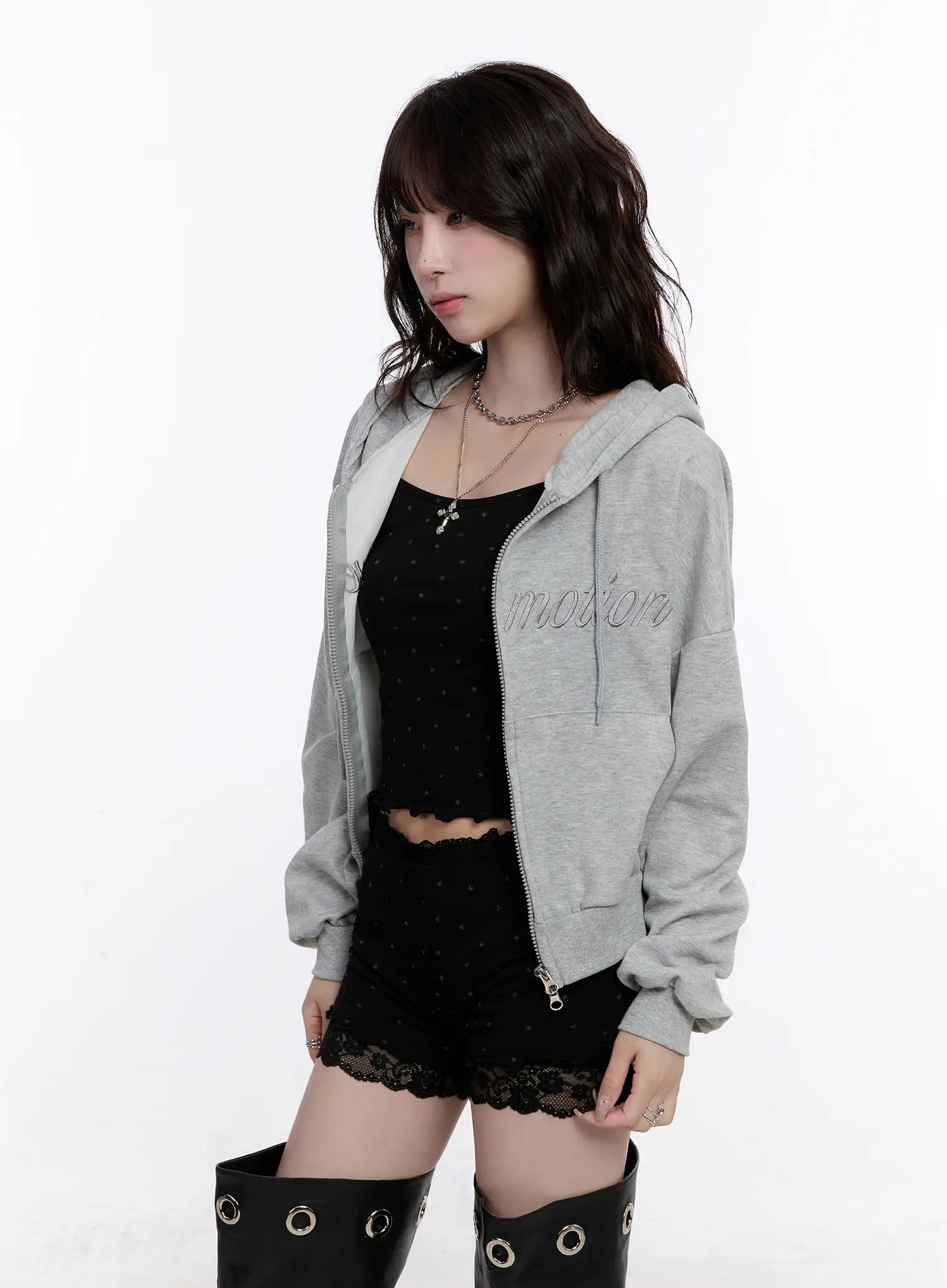 Printed Graphic Zip-up Hoodie CO501