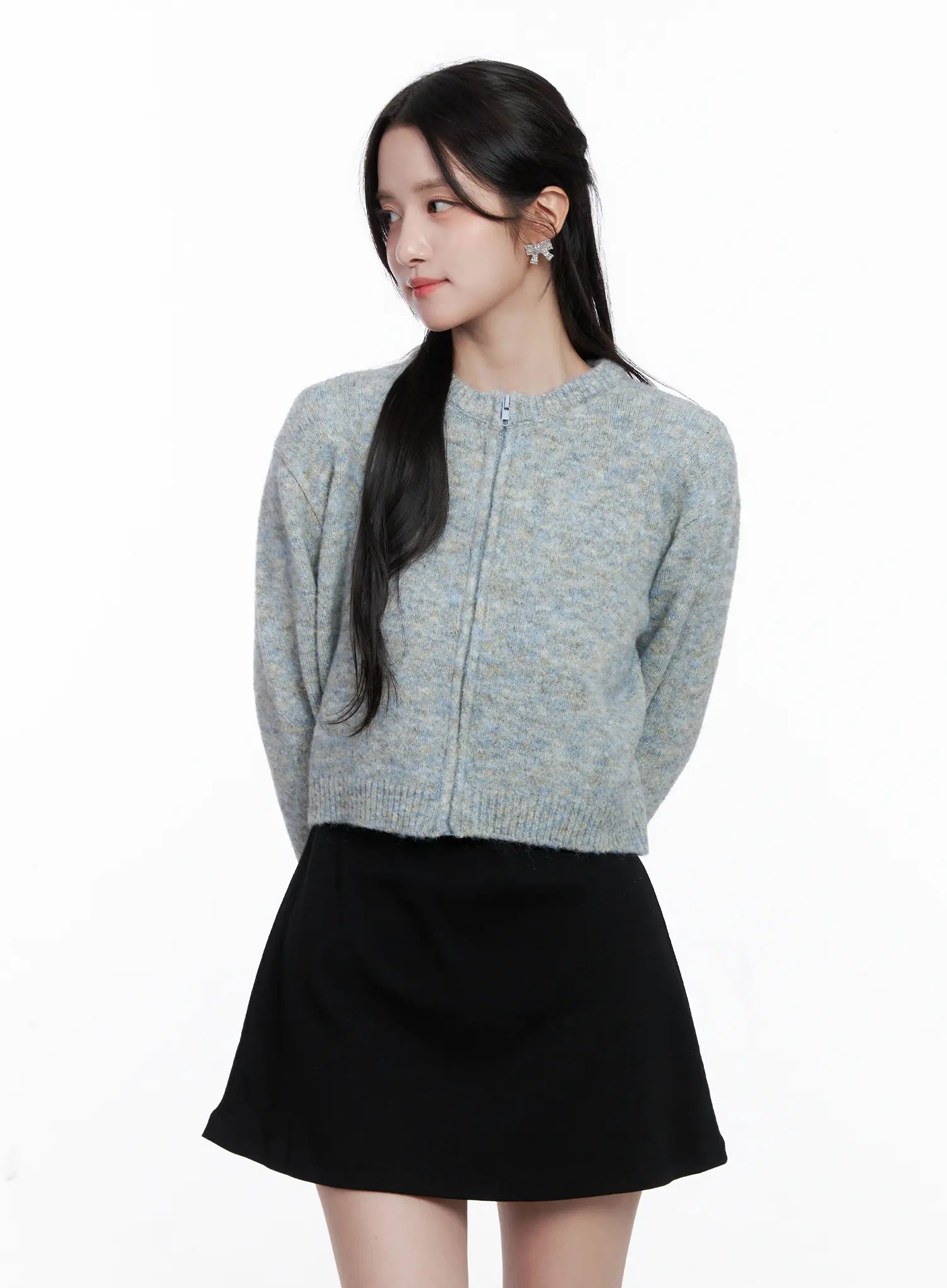 Classic Round Neck Knit Cardigan CS519