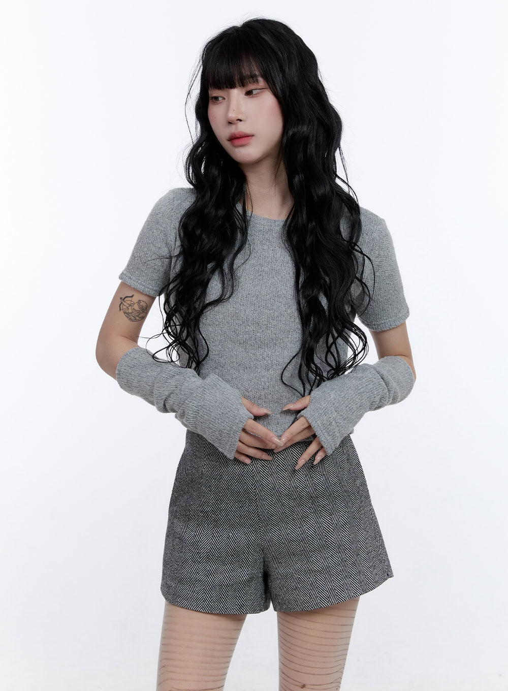 Knitted Top & Hand Warmer Set CD416