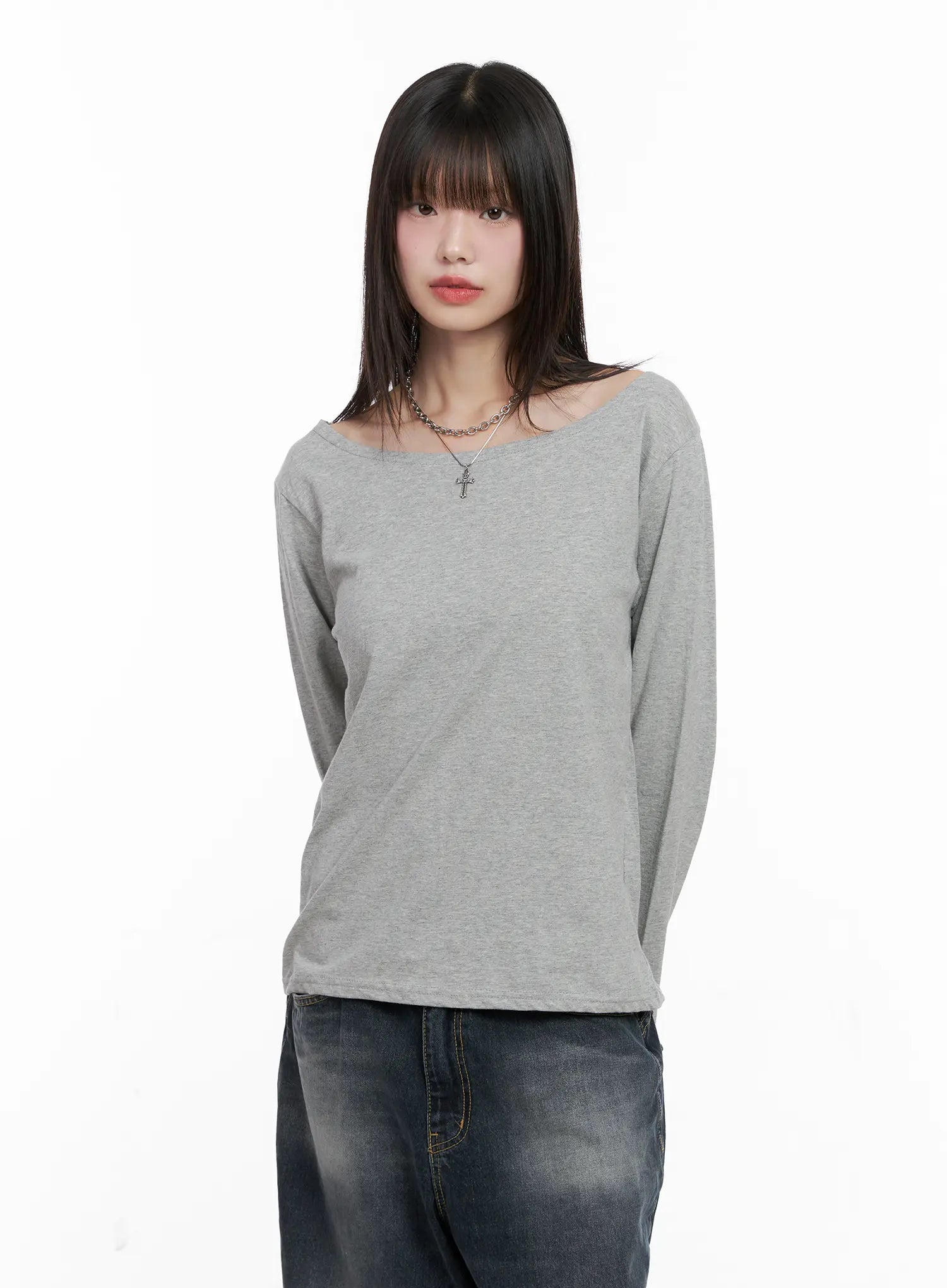 Off-Shoulder Long Sleeve Top CG515