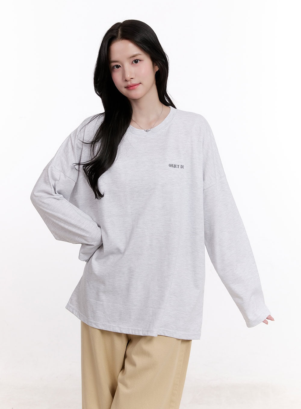 Graphic Oversize Long-Sleeve T-Shirt CM527