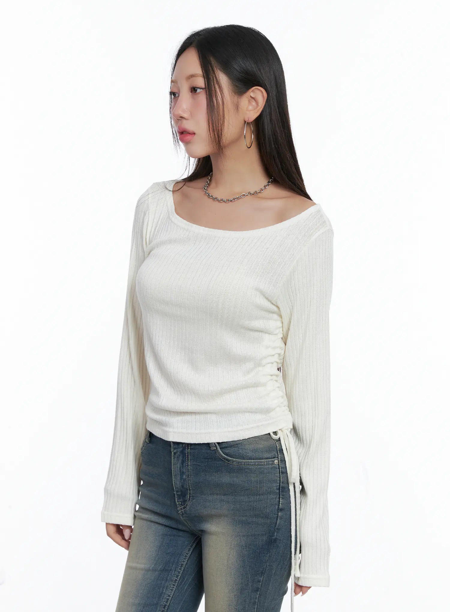 Ruched Long Sleeve Top CS502