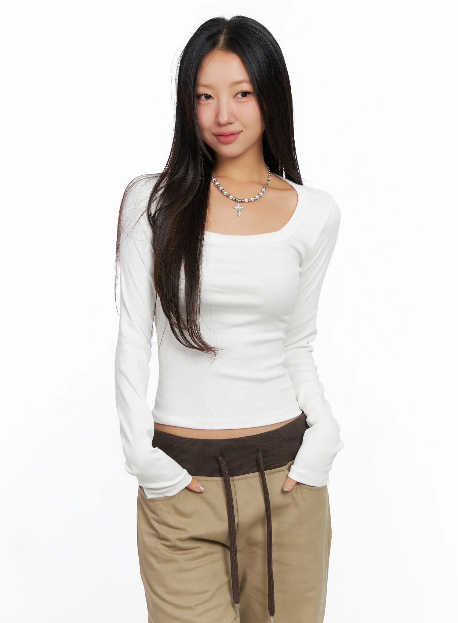 Slim Fit Basic Long Sleeve Top CO515