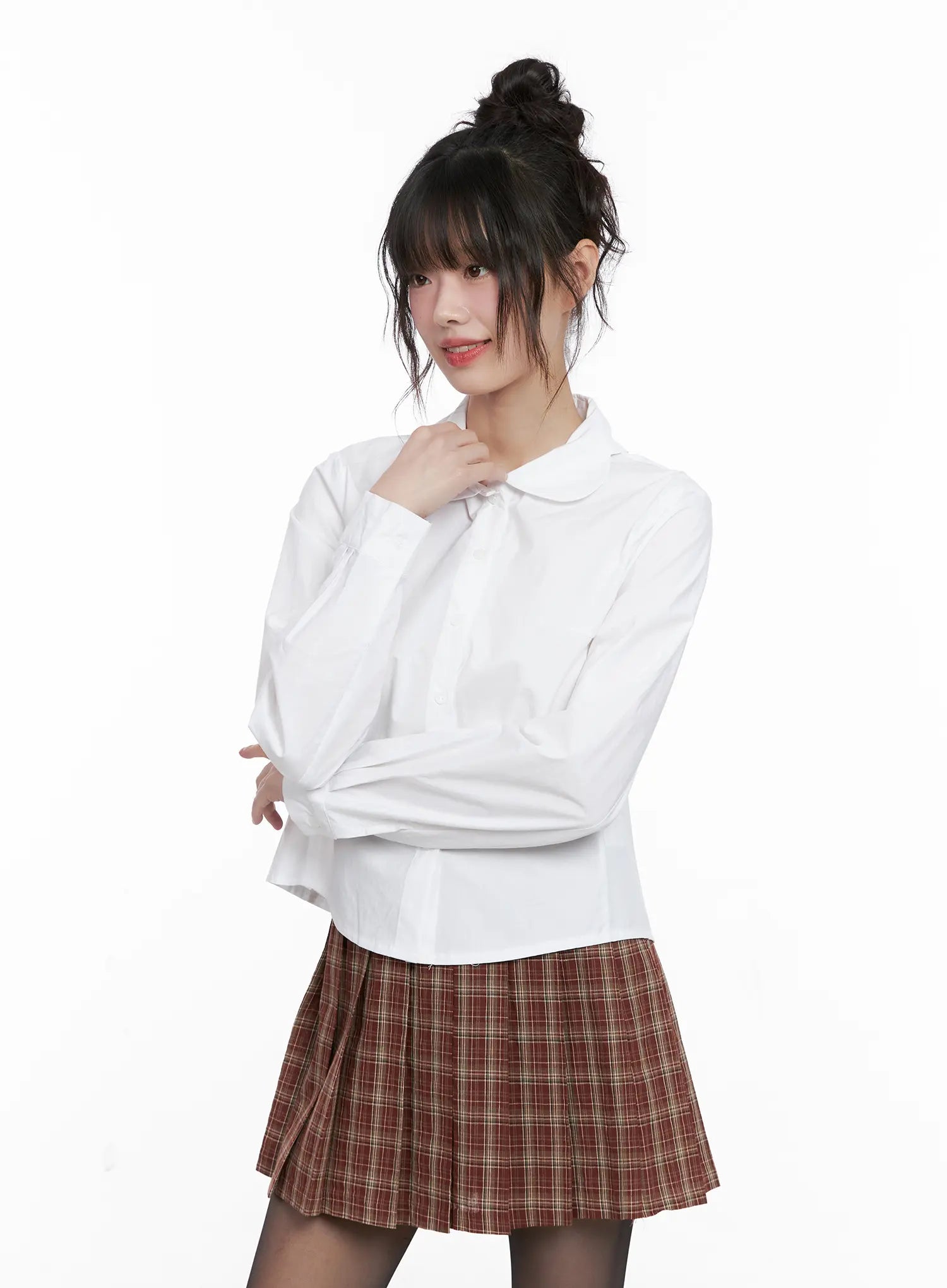 Classic Round Button-Up Shirt CG518