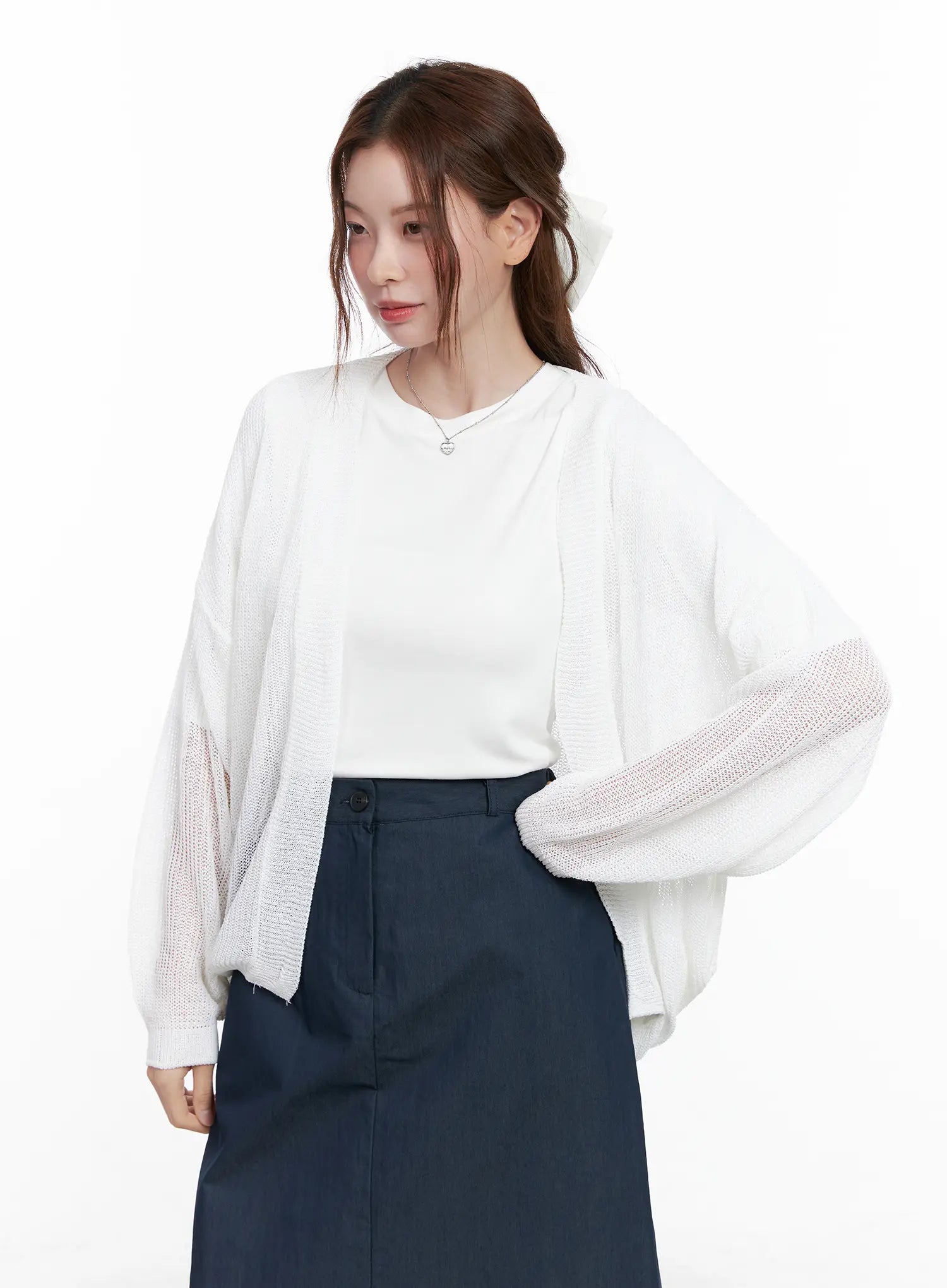 Sheer Loose-Fit Cardigan CG521