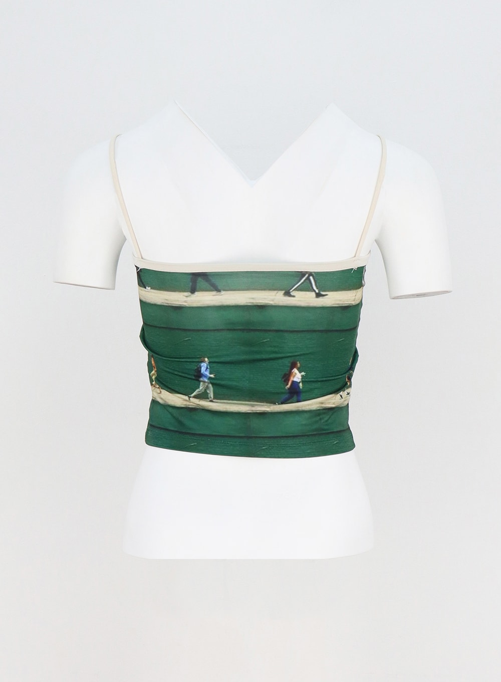 Green Graphic Top CY317