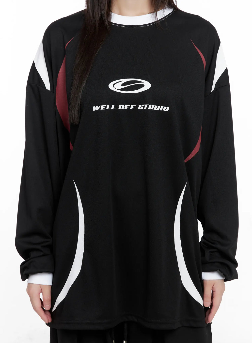 Oversized Graphic Long Sleeve Jersey CG518