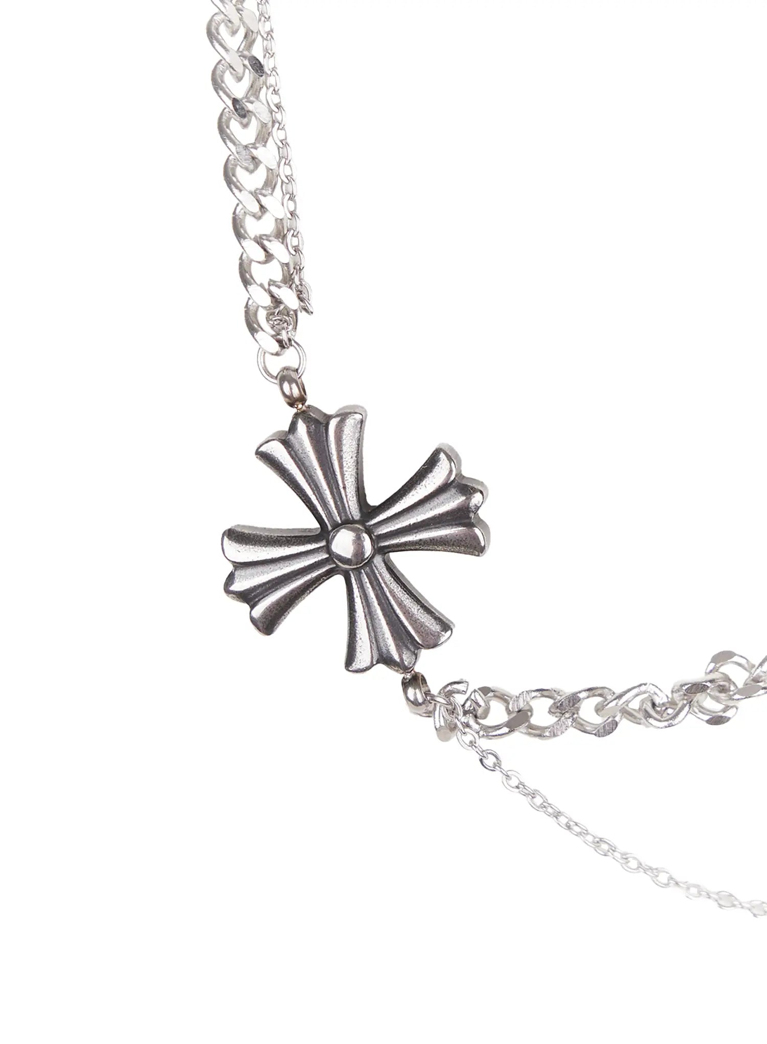 Layered Chain Pendant Necklace CL501