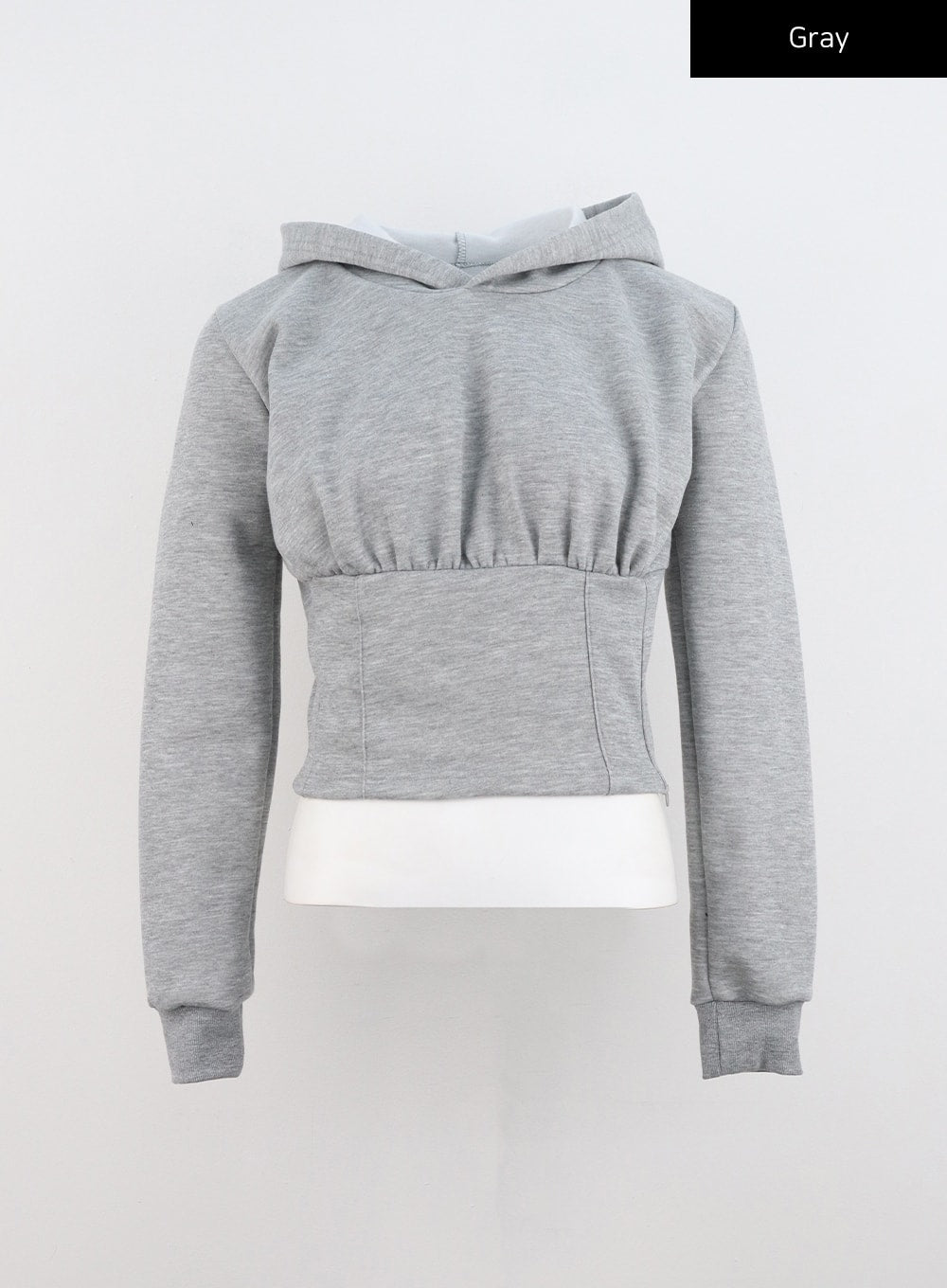 Wide Band Shirring Hooded Top CN320