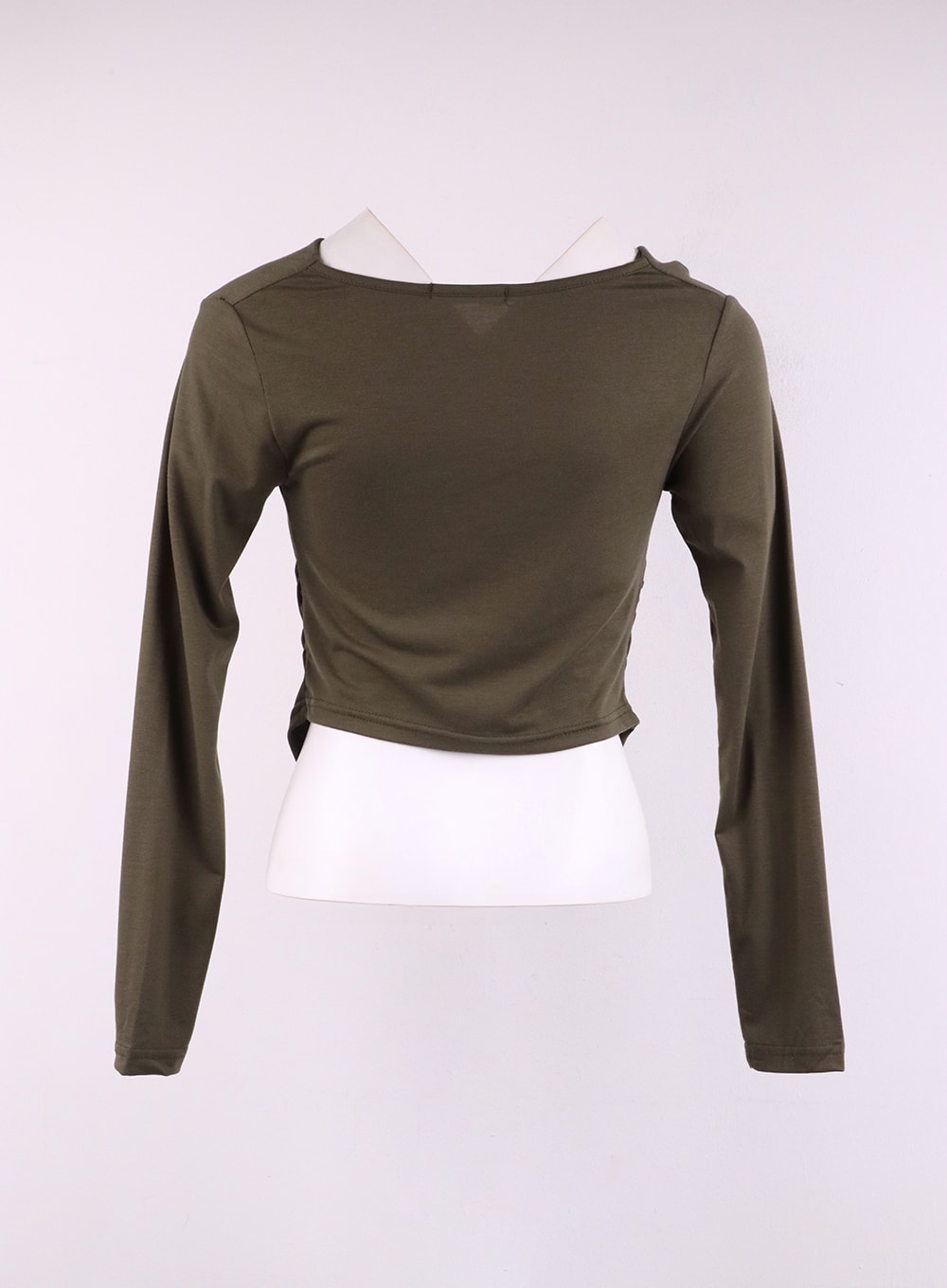 Asymmetrical Draped Crop Top CJ426