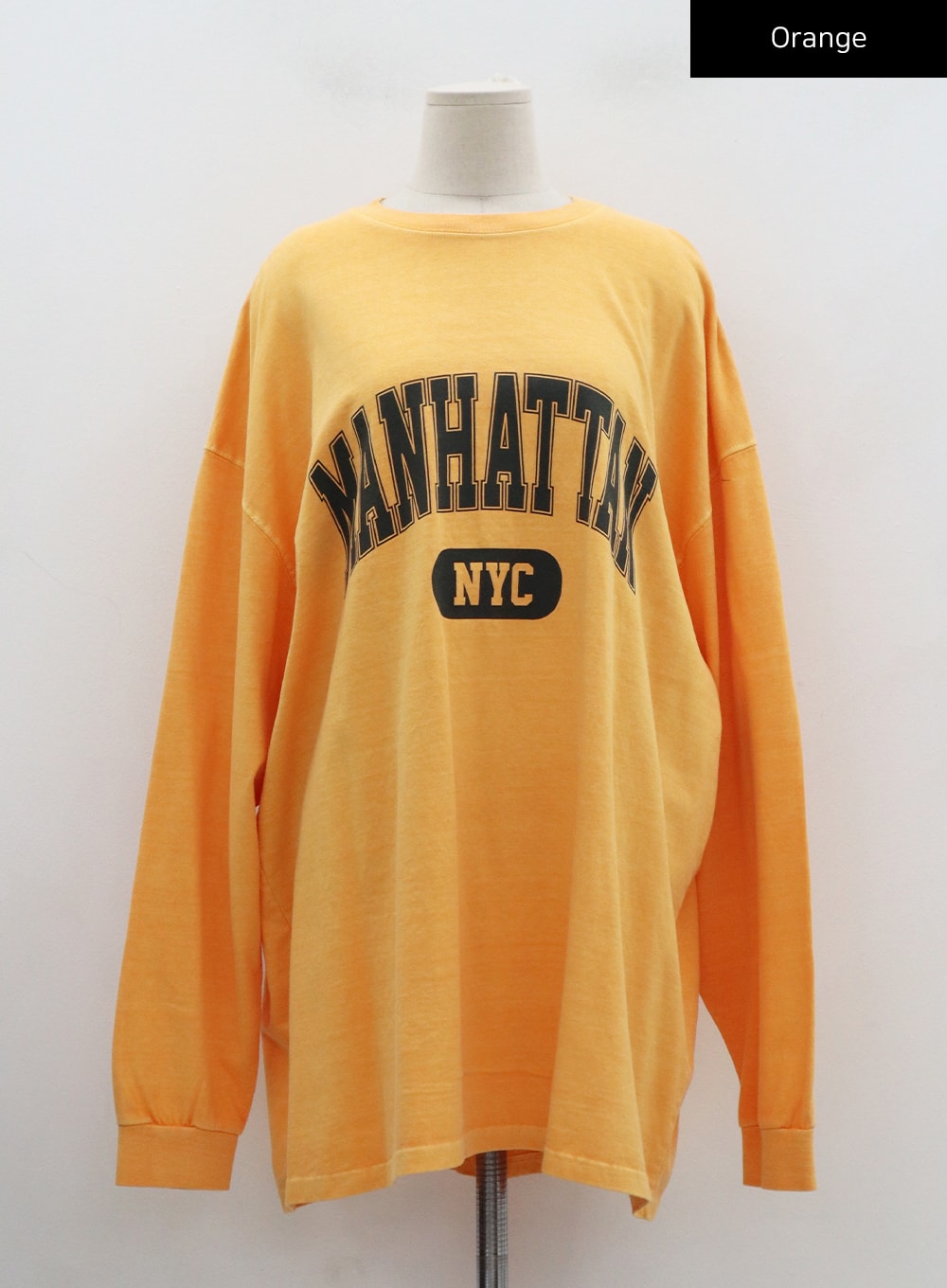 Lettering Print Oversize Long Sleeve T-Shirt Unisex CN21