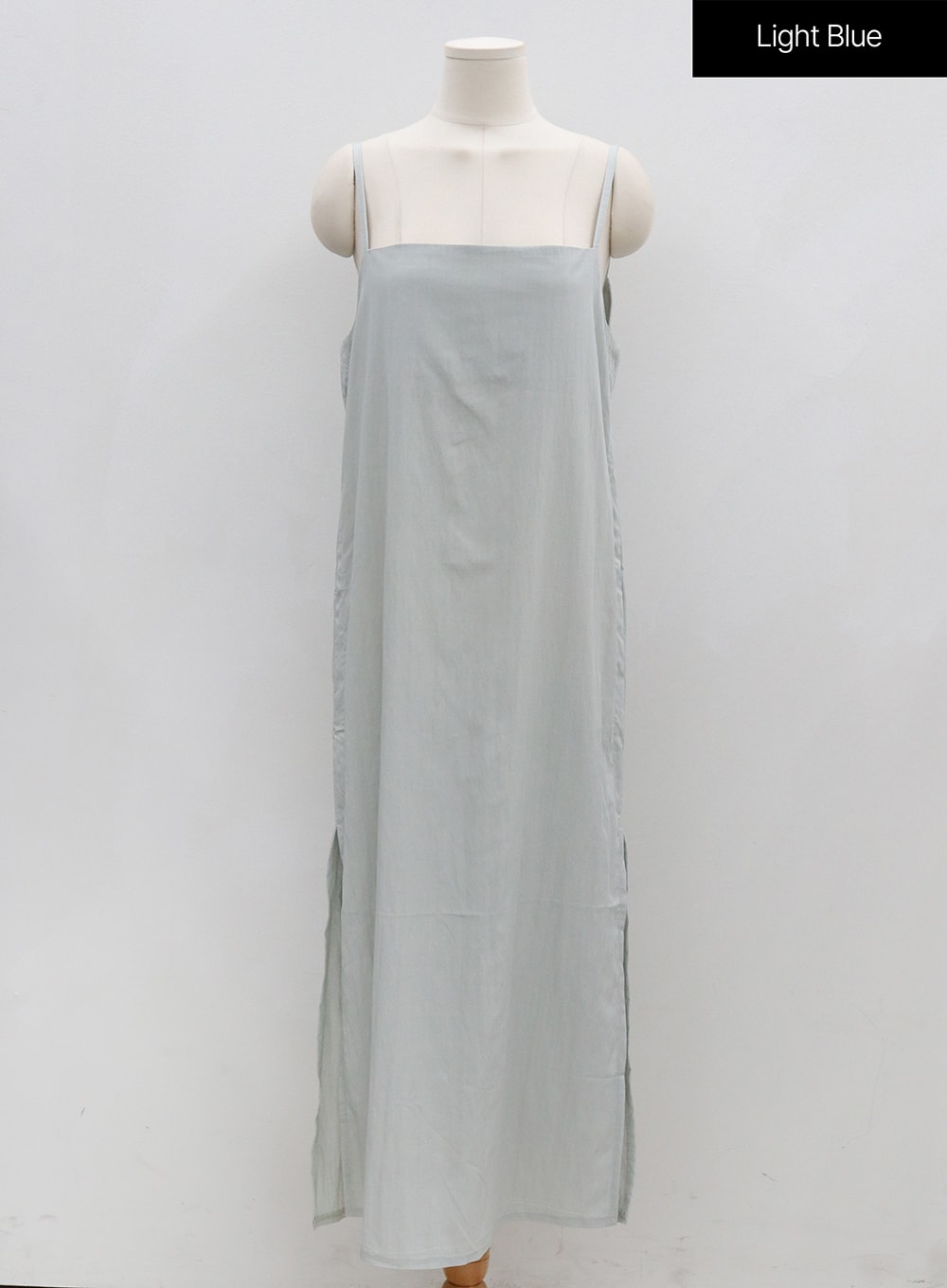 Side Shirring Sleeveless Strap Maxi Dress OG12