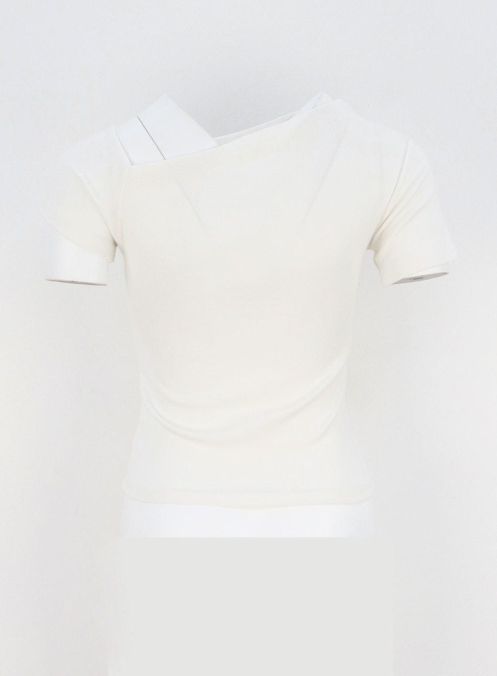 Unbalanced Neck Tee CA328