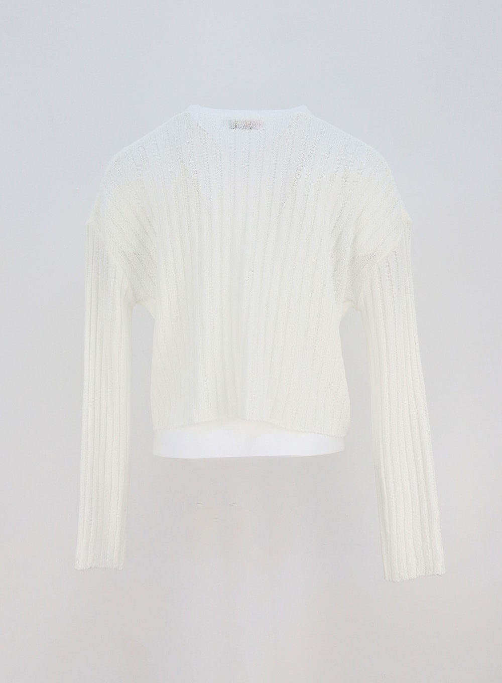 Ribbed Knit Mesh Cardigan OY310