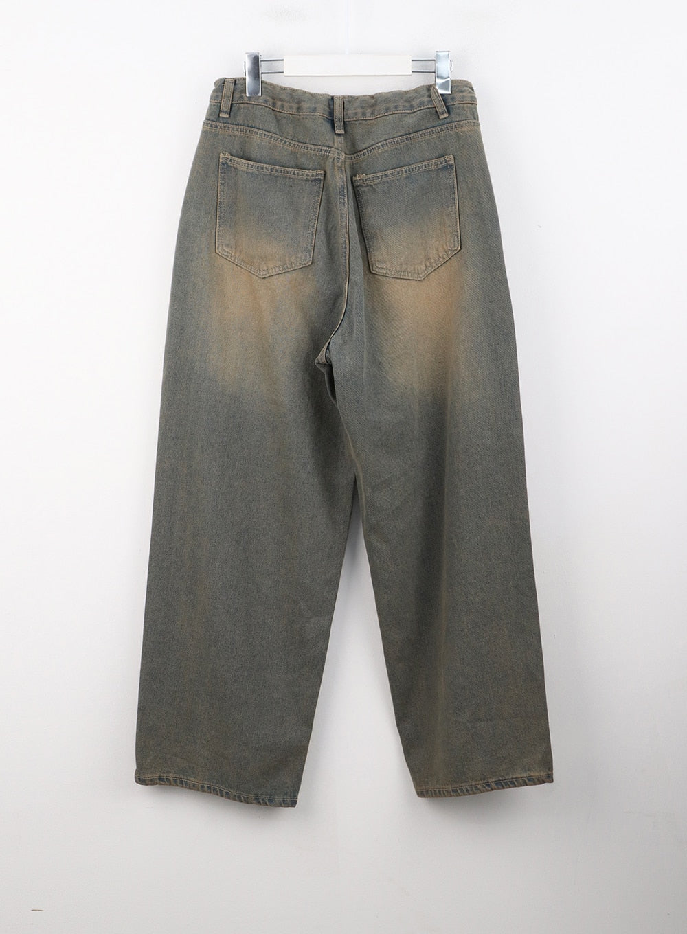 String Washed Wide Leg Jeans CS302