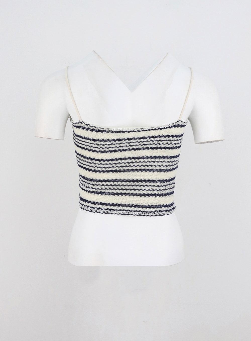 Stripe Cropped Knit Top CL320