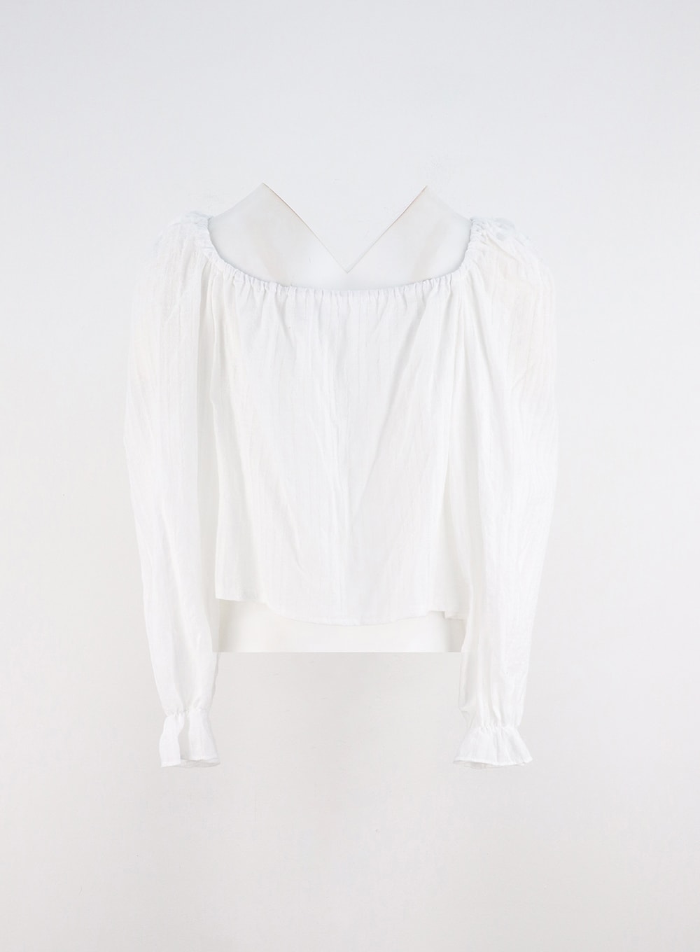 Ruffled Square Neck Blouse OO312