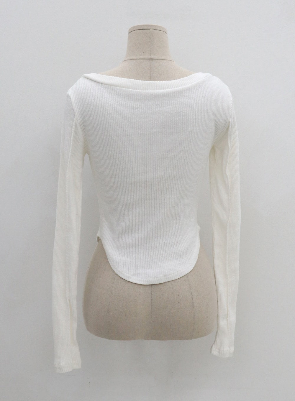 Square Neck Crop Long Sleeve Shirt CG16