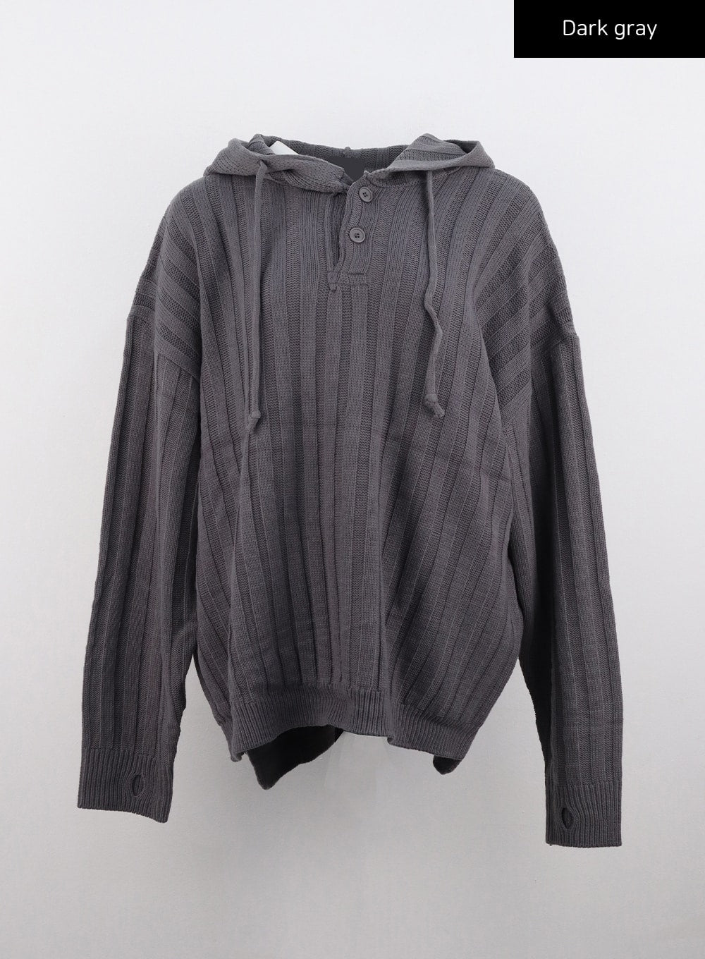 Buttoned Hooded Sweater CO323