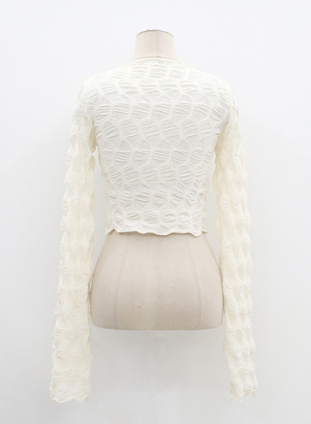 Lace Textured Crop Cardigan CM317