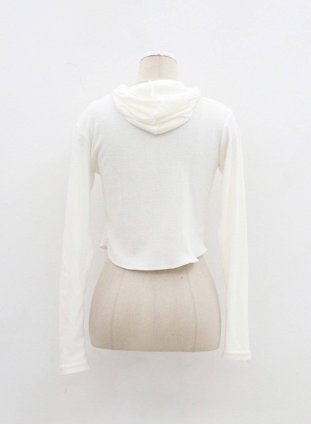 Stripe Detail Cropped Hoodie Top BJ319