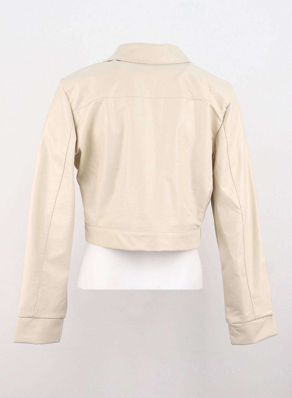 Faux Leather Collar Jacket OS305