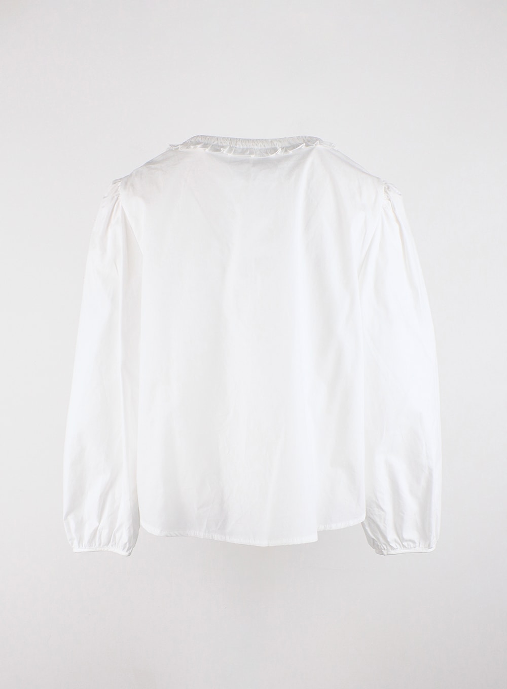 Round Neck Ruffle Hem Long Sleeve Blouse OD326