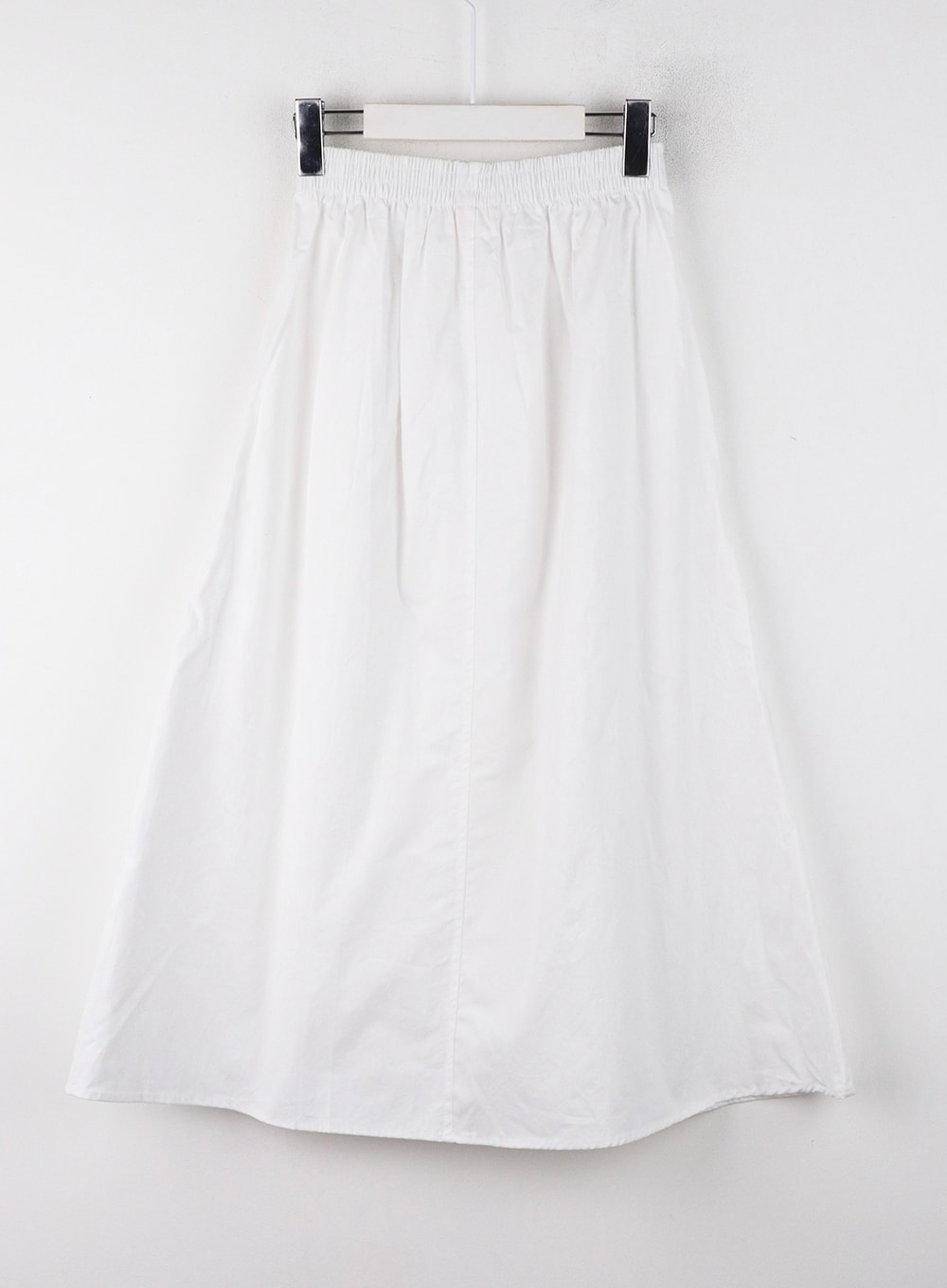 Solid Elastic Waist Maxi Skirt OJ302