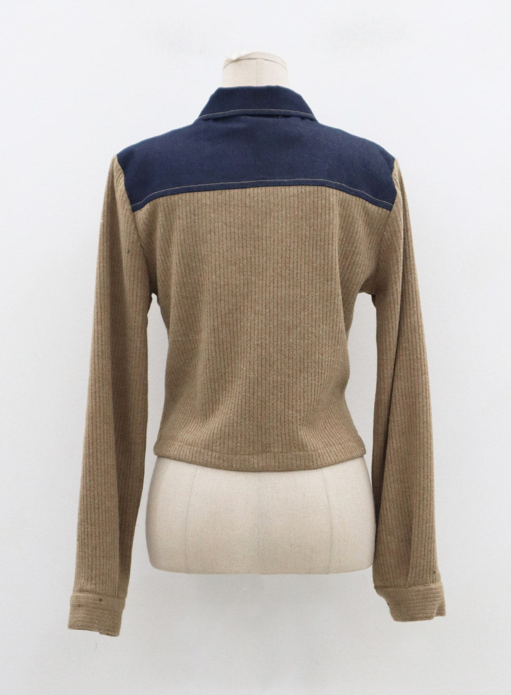 Denim Knit Zipper Jacket CN30