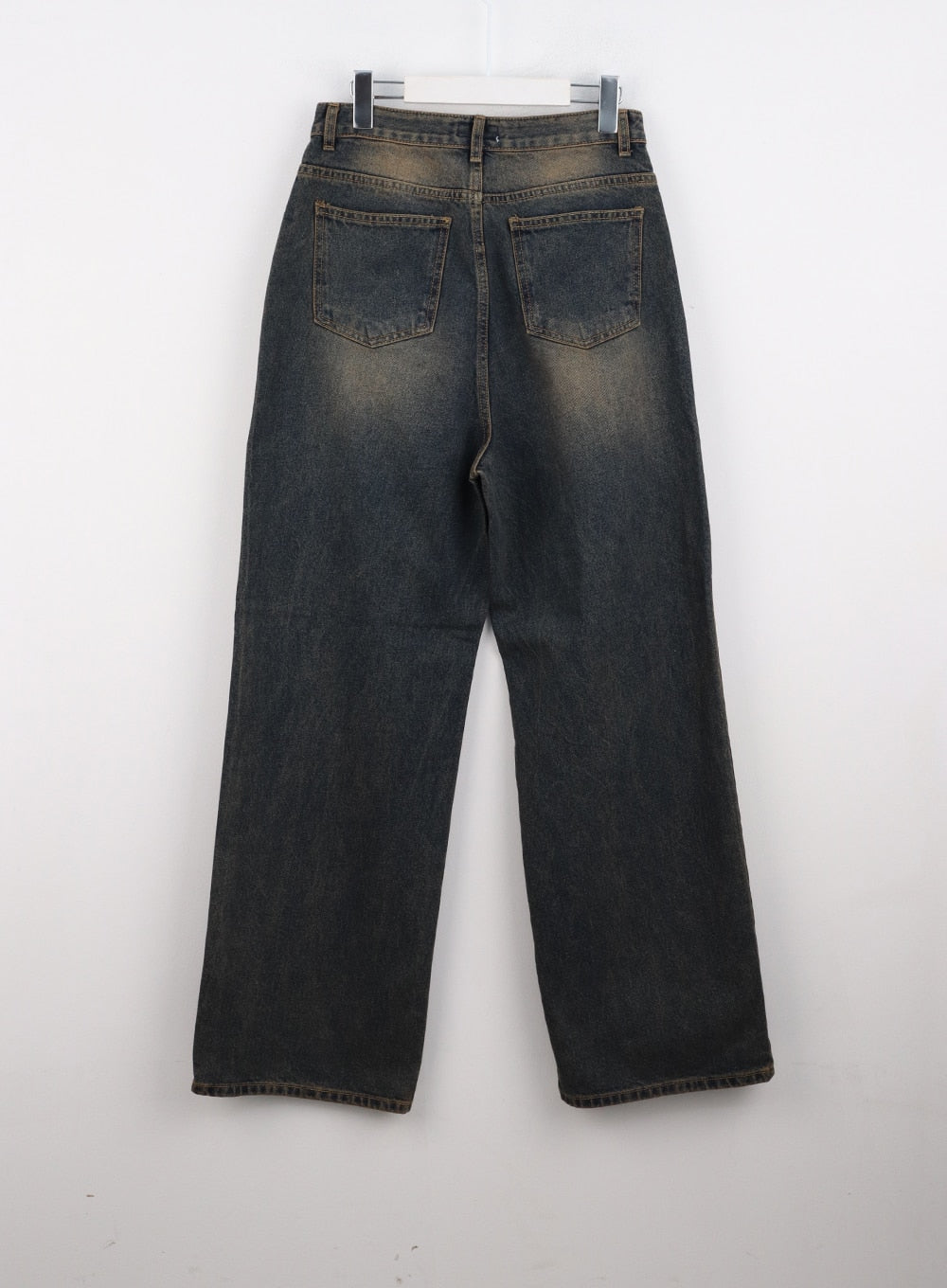 Retro Washed Wide-Leg Jeans CO318