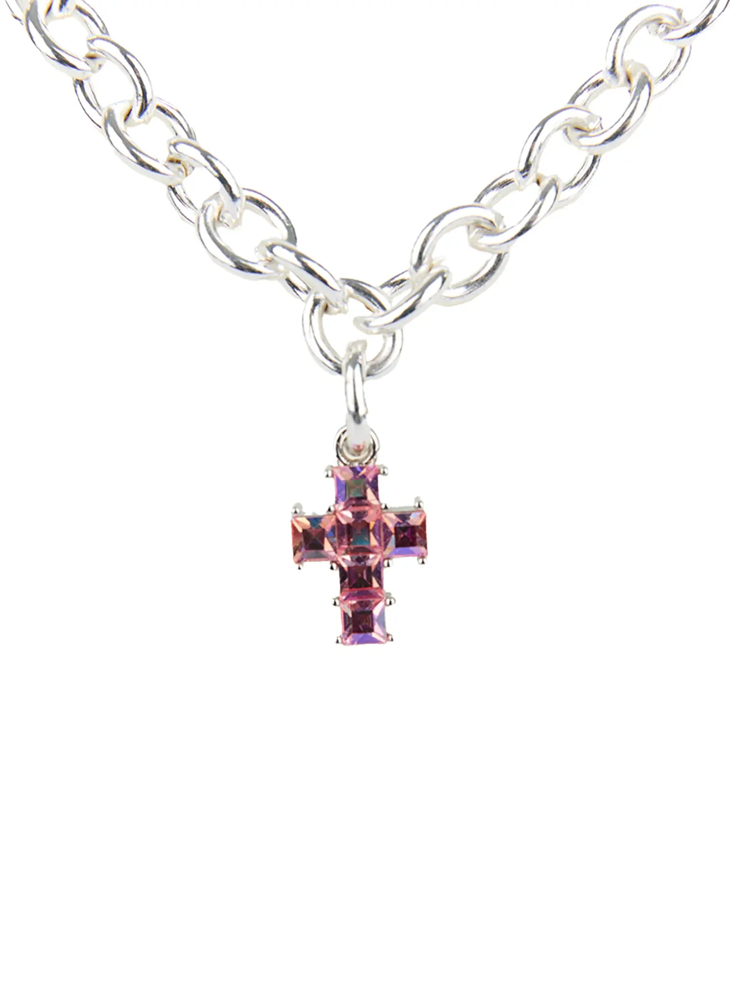Layered Cross Charm Necklace CG519