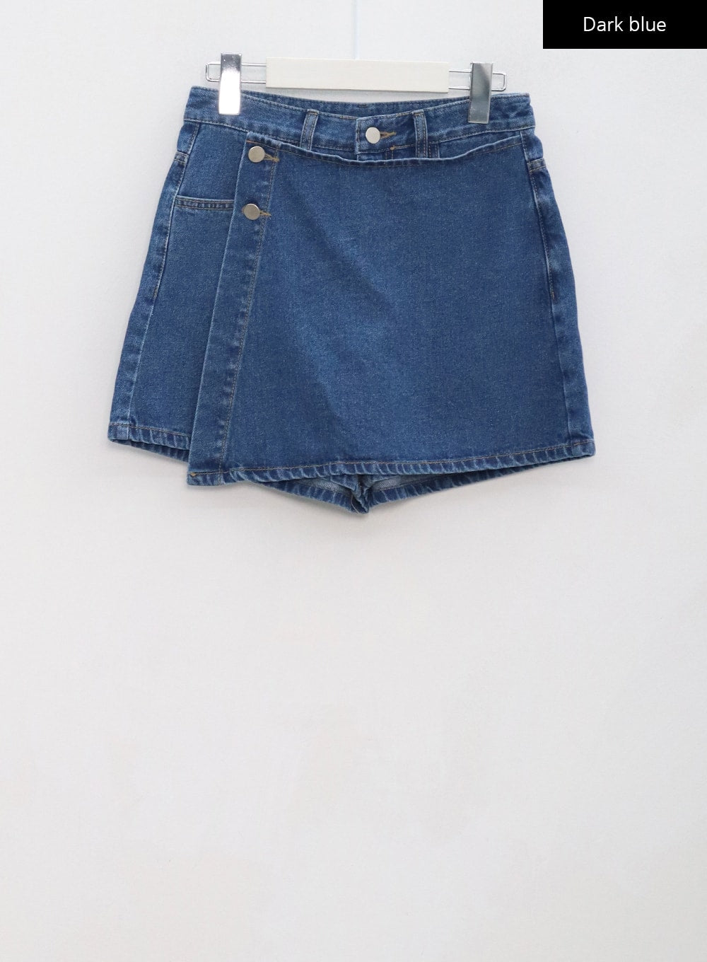Button Wrap Cotton Denim Shorts BG25