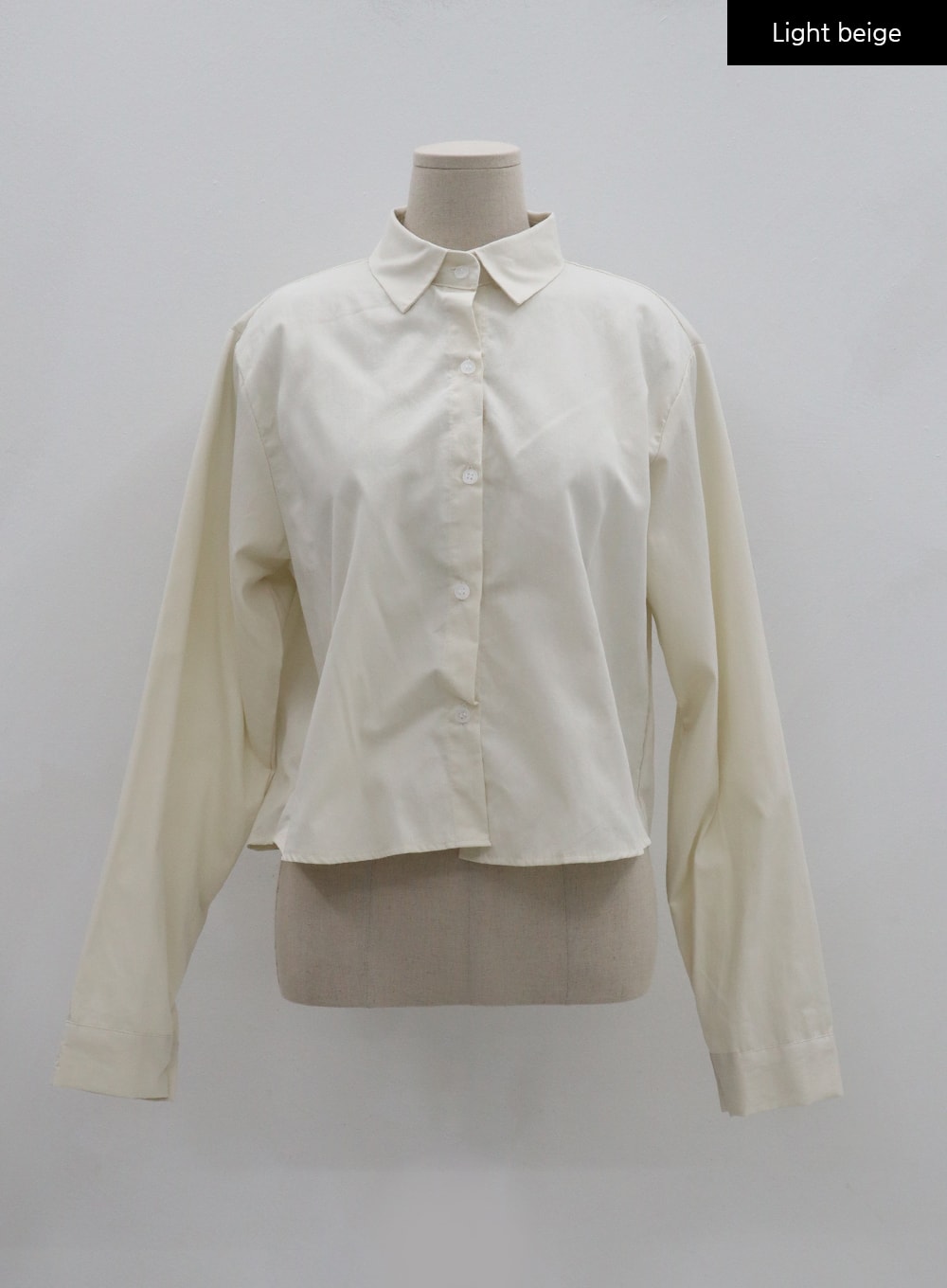 Basic Tone Down Color Crop Shirt BG23