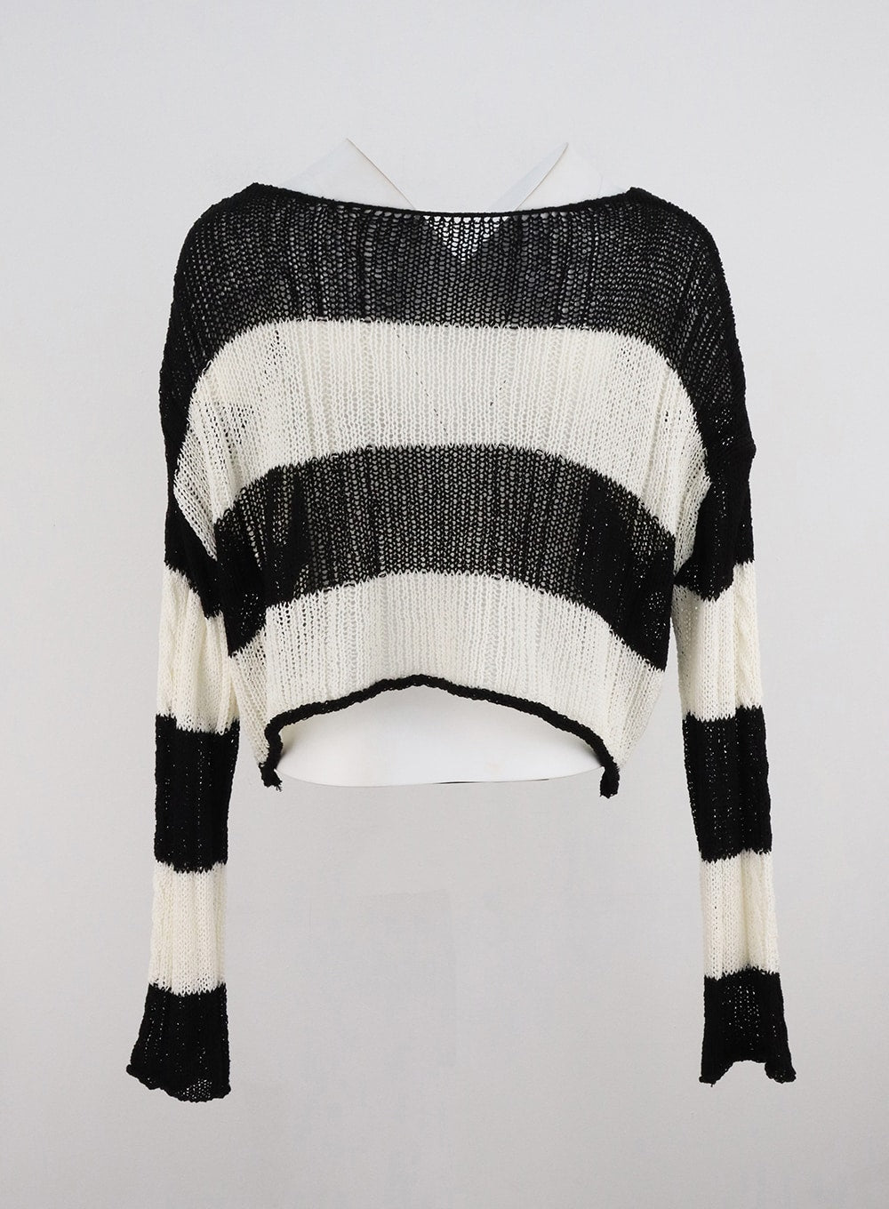 Stripe Cropped Cardigan CG303