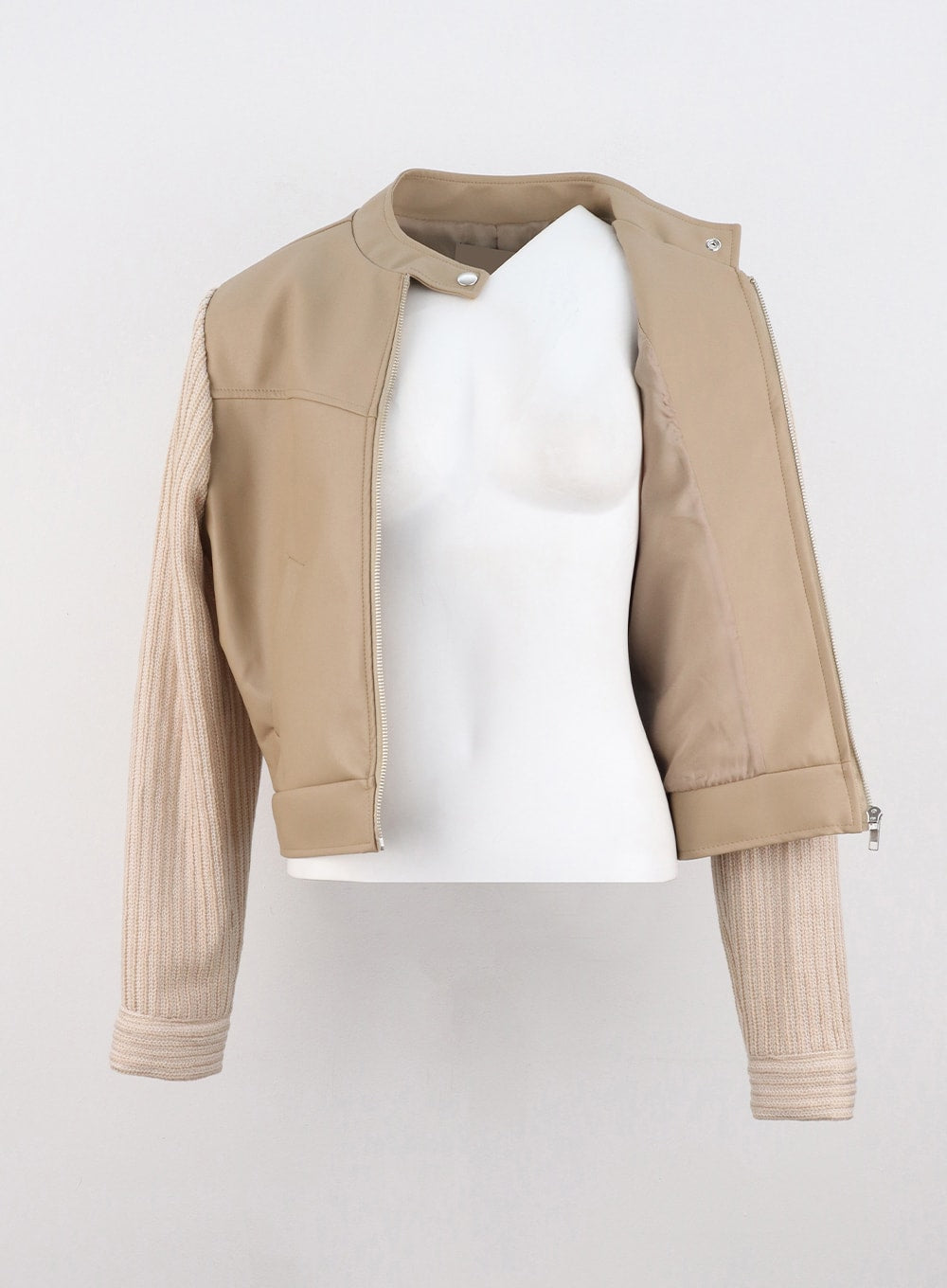 Two-Tone Faux Leather Jacket CO325