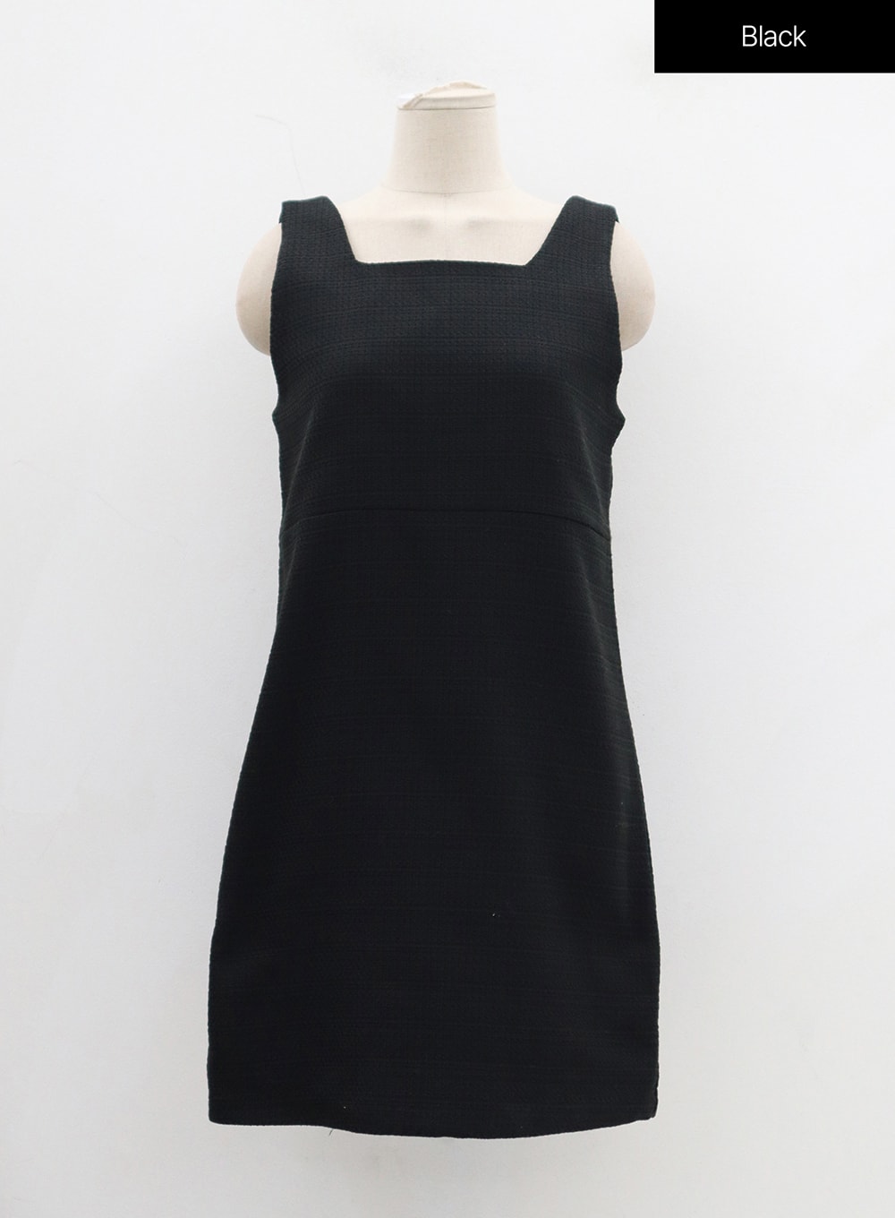 Square Neck Sleeveless Tweed Mini Dress OD29