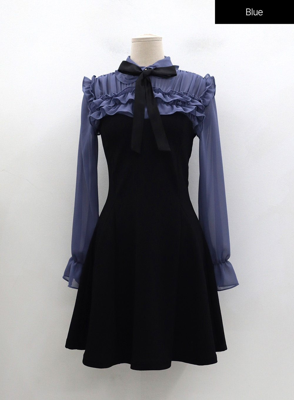 Mini Dress with Frill and Ribbon Detail BD16