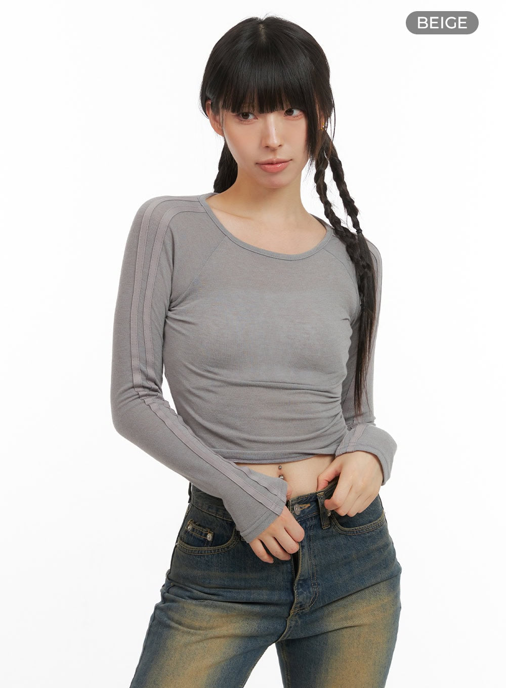 Rayon Sheer Crop Top CG419