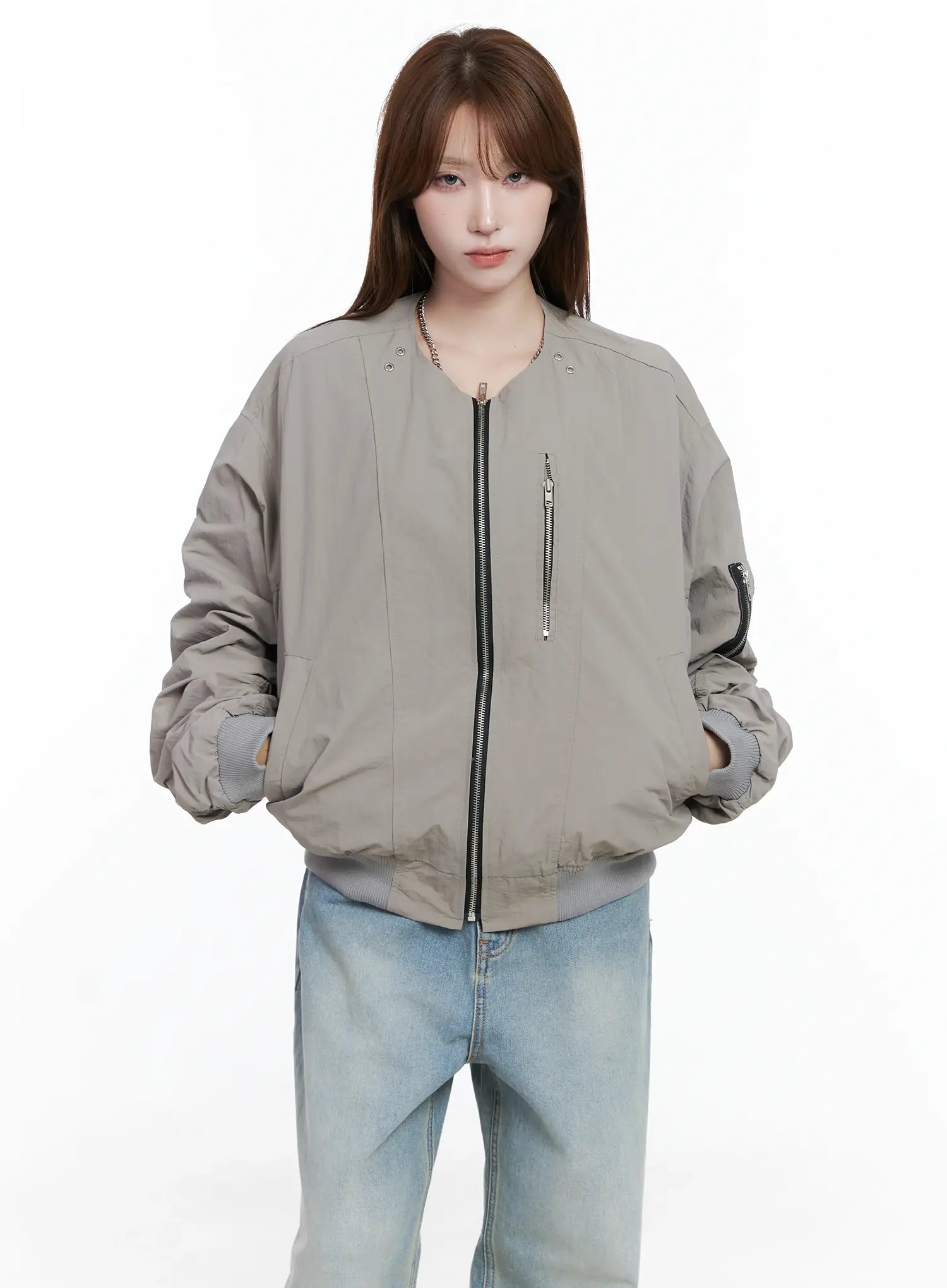 Casual Zip-Up Bomber Jacket CS501