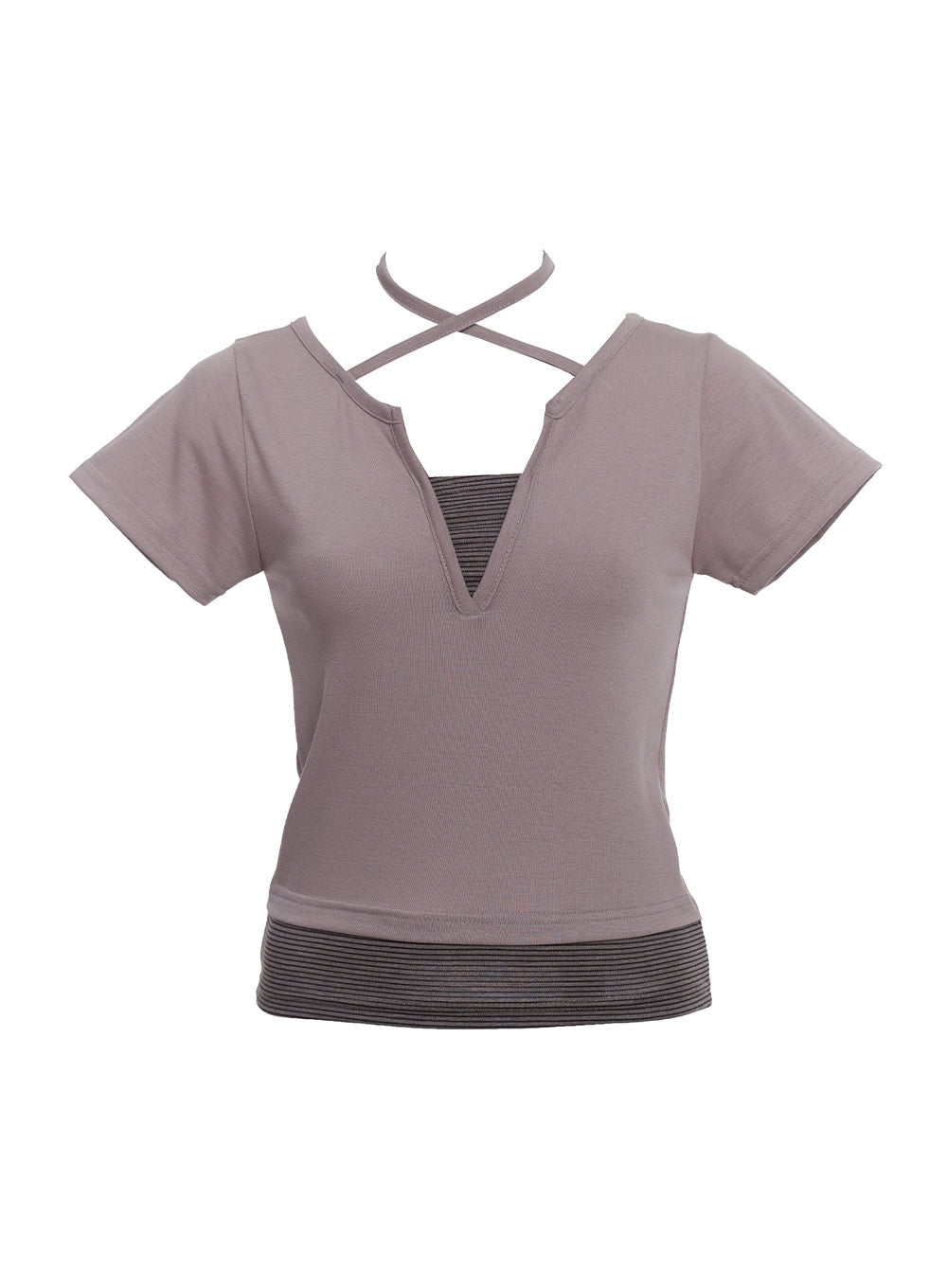 Strappy Slit Layered Top CU520