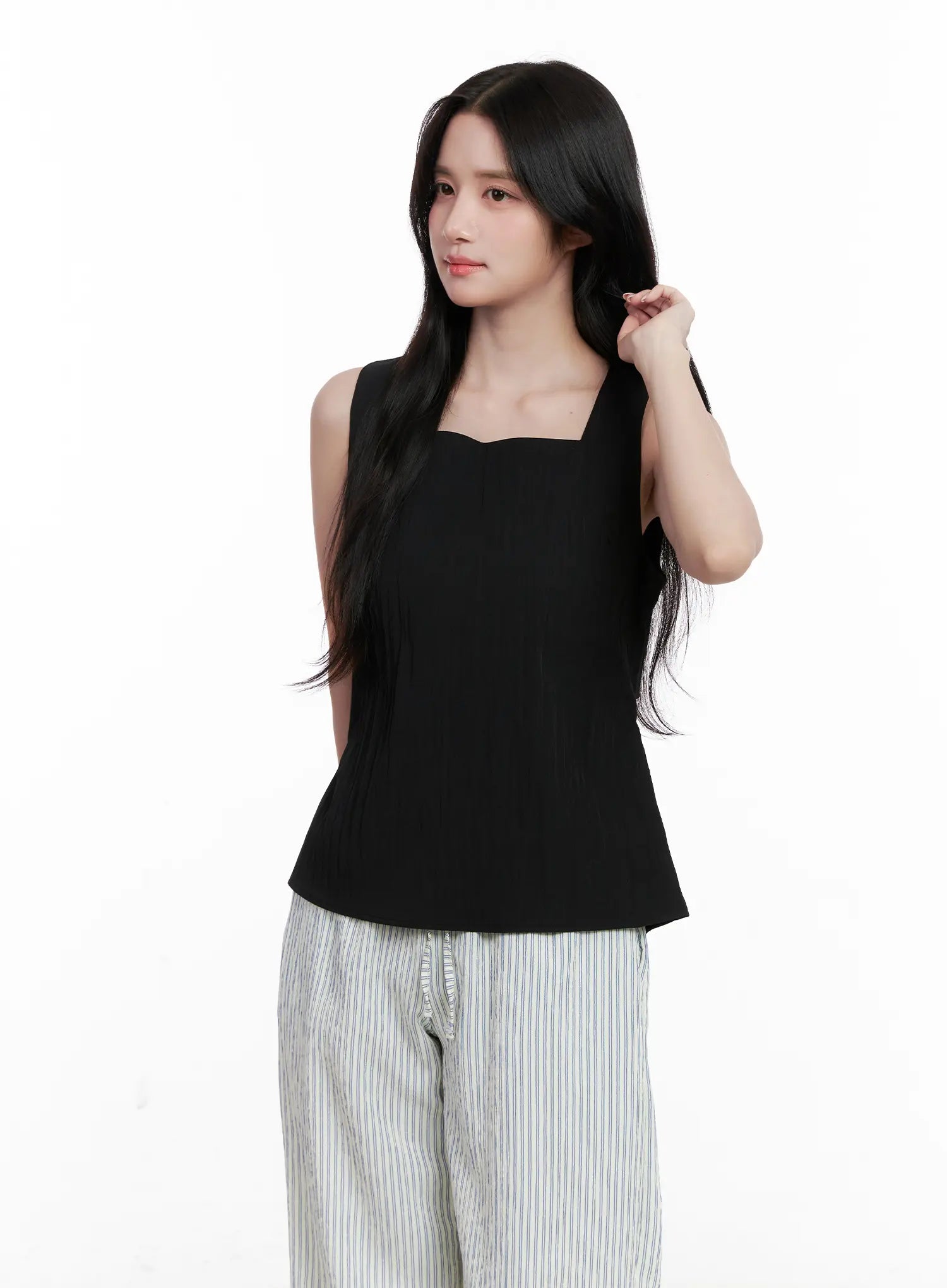 Back-Tie Square-Neck Tank CL516