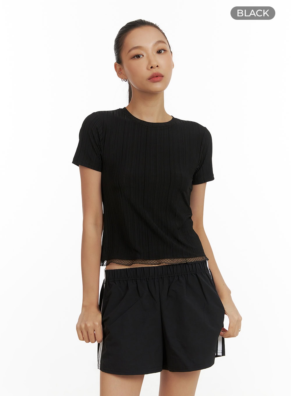 Lace Round Neck Tee CU414