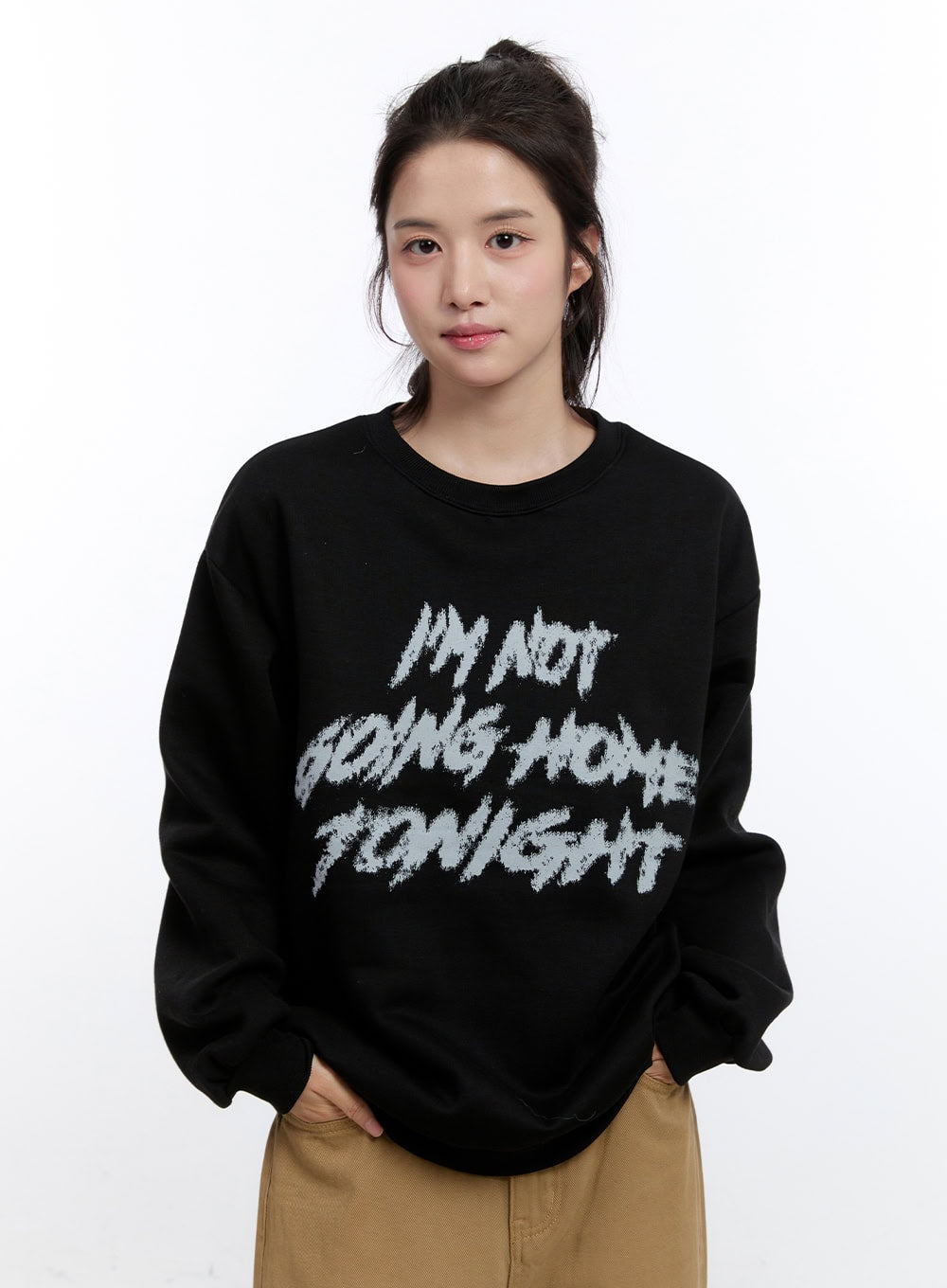 Oversized Crew Neck Sweatshirt ON418