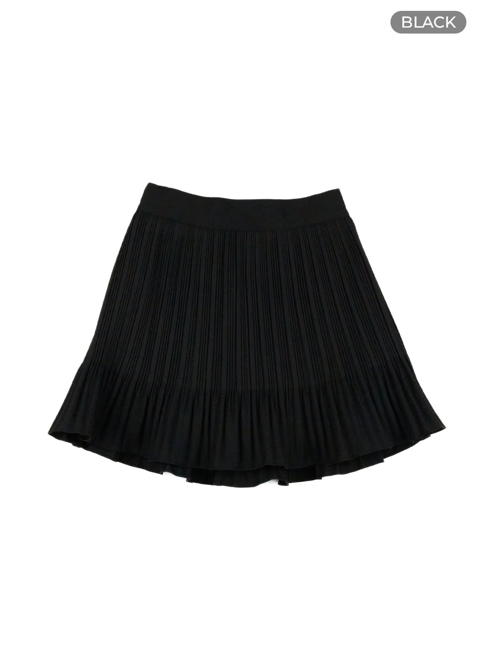 Solid Ruffle Hem Mini Skirt OY427