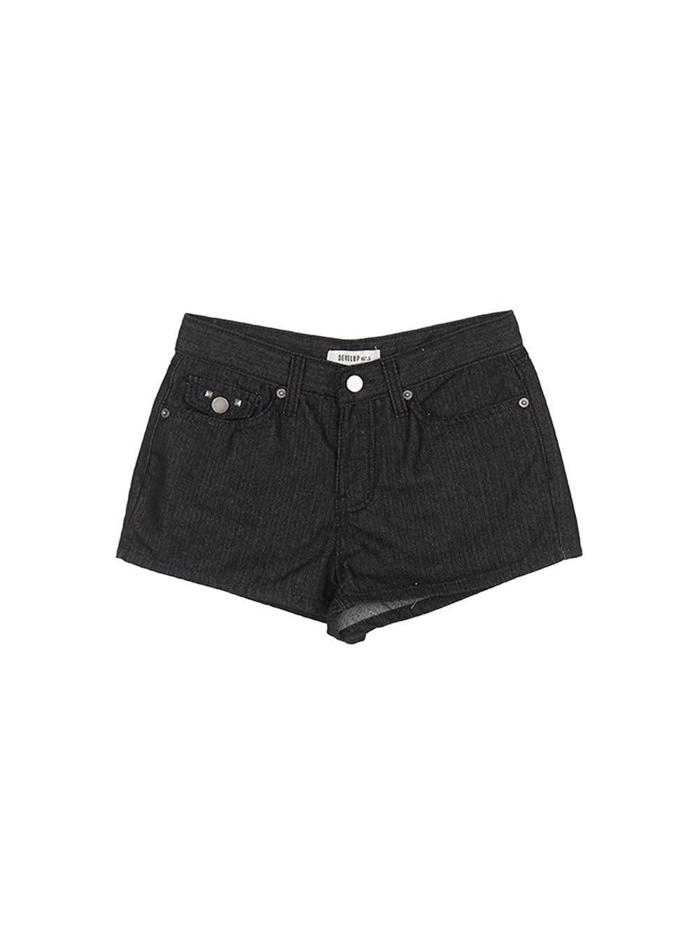 Fade-Free Denim Studded Shorts CY512